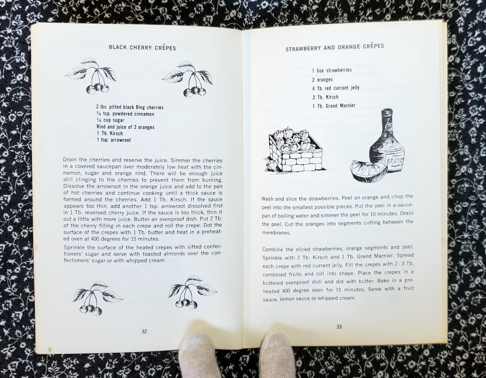 Crepes and Flaming Desserts, Irena Kirshman, 1969, PB, Potpourri Press