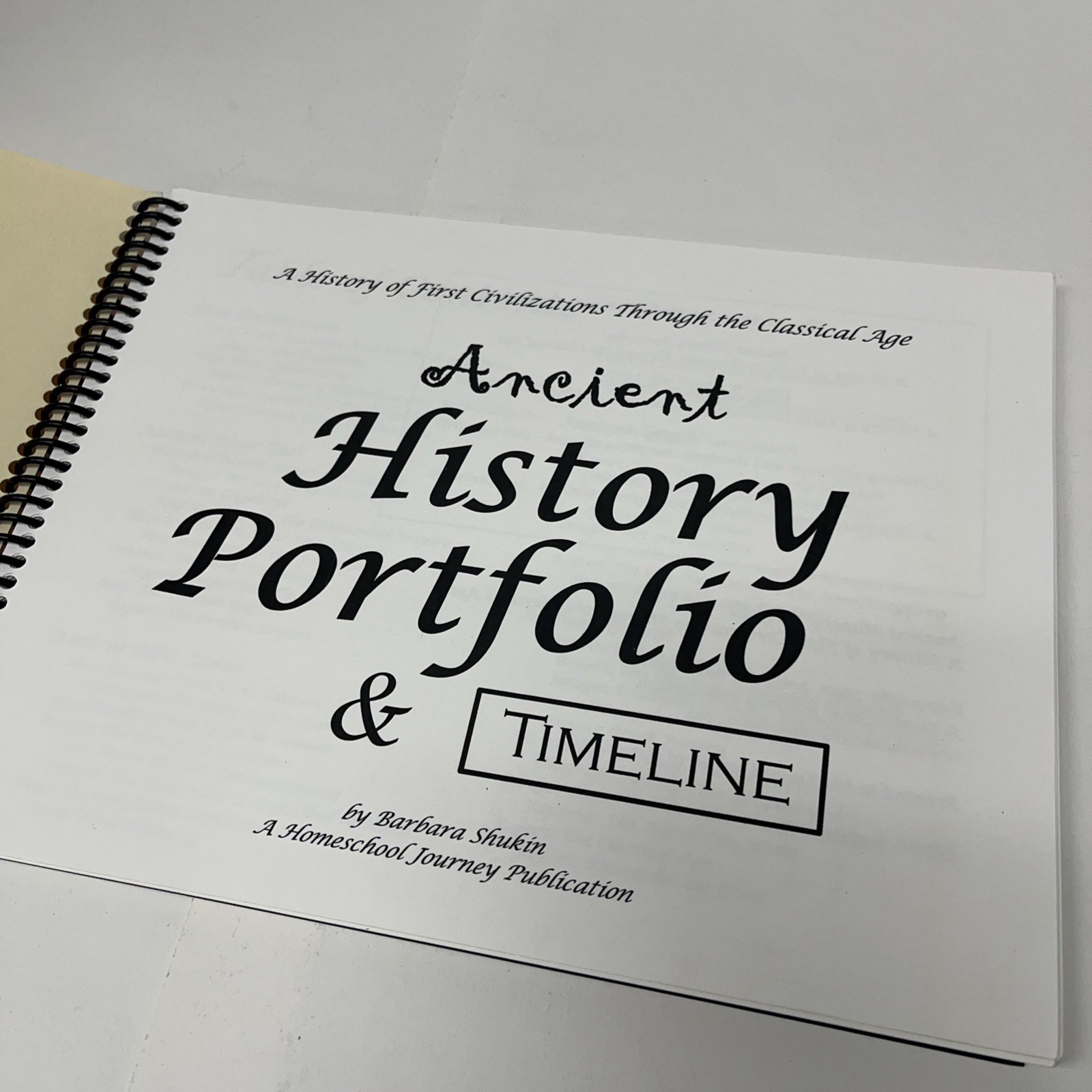 Ancient History Portfolio & Timeline Shukin