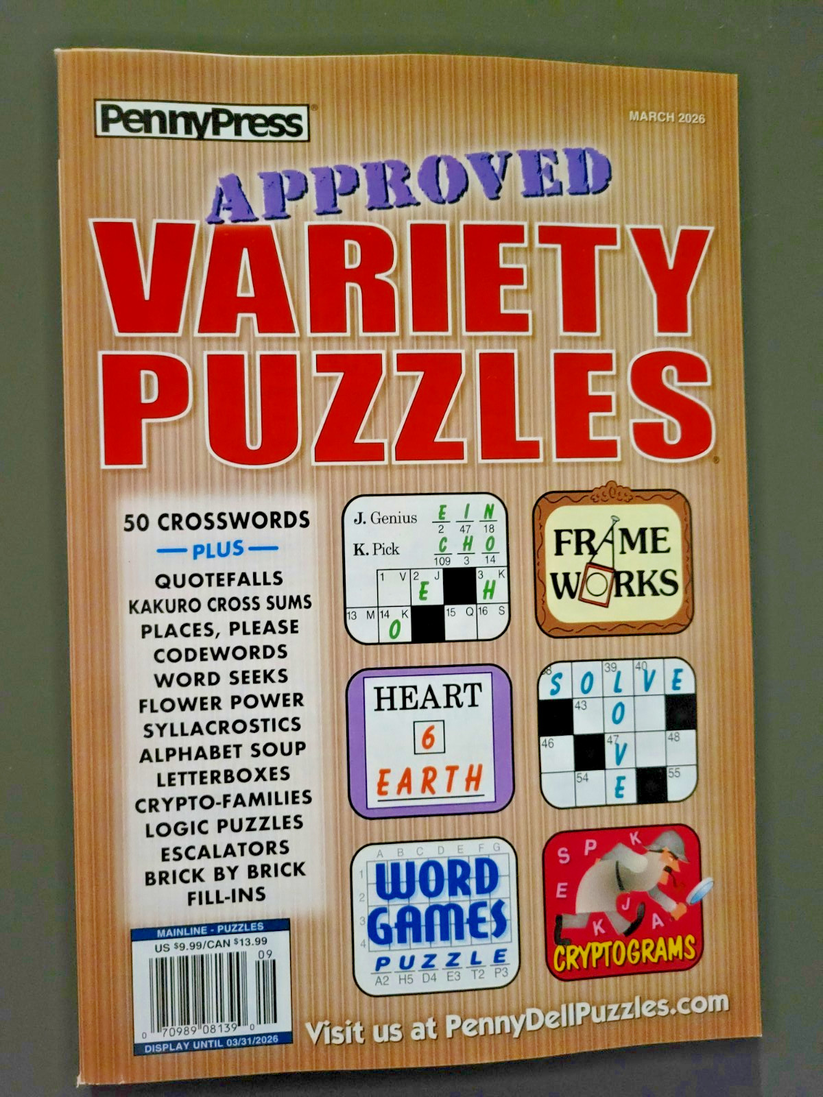 Lot of 2 Penny Press Variety Puzzle Books – Tournament & Approved – Fun For All