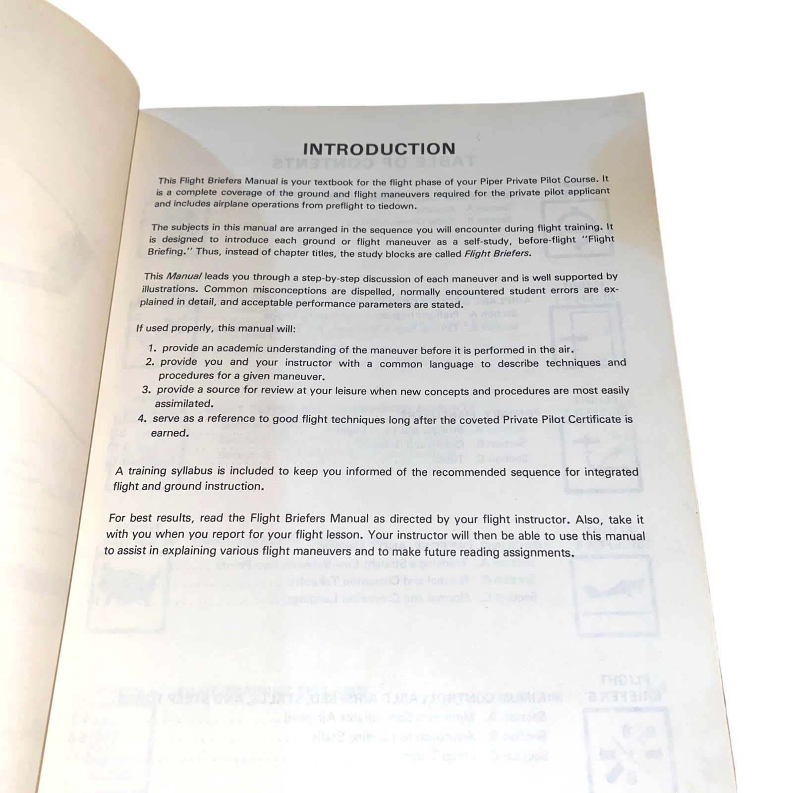 Piper Private Pilot Fight Briefers Manual by Piper – 1979 Paperback Illustrated