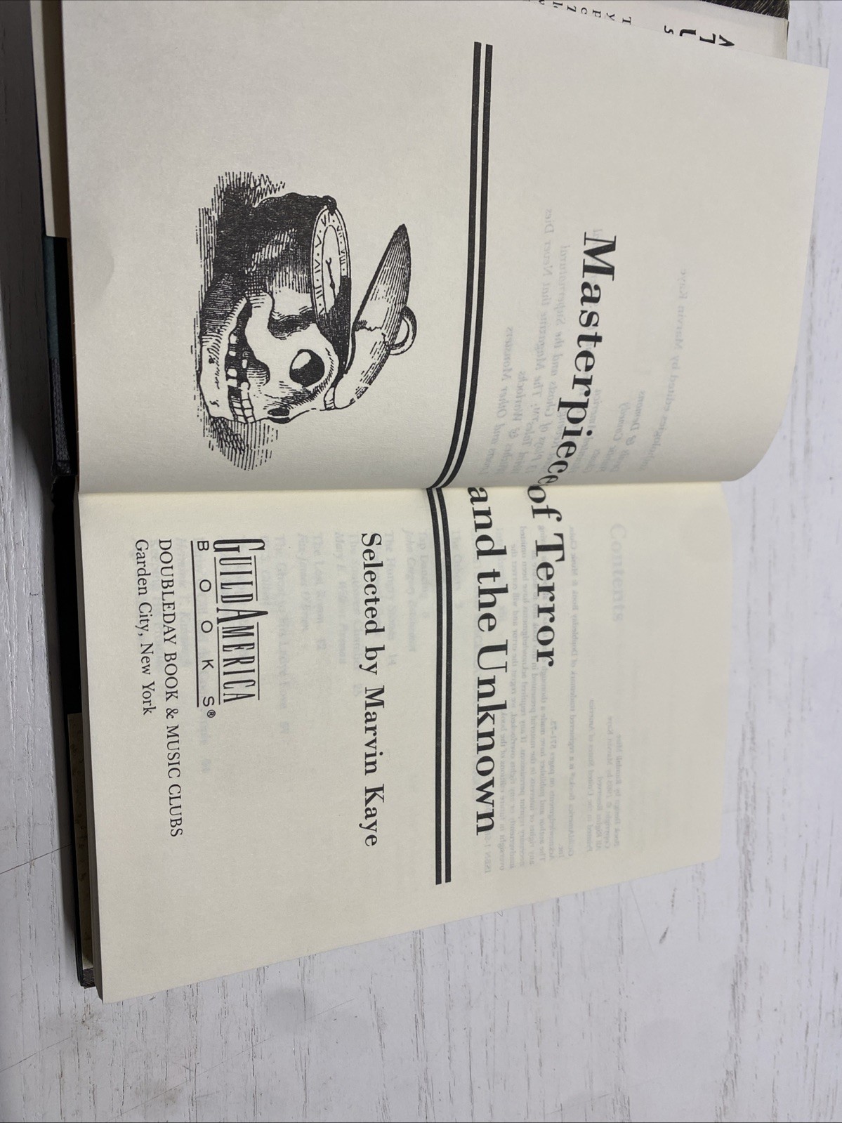 Masterpieces of Terror and the Unknown by Marvin Kaye 1993 Hardcover Dust Jacket