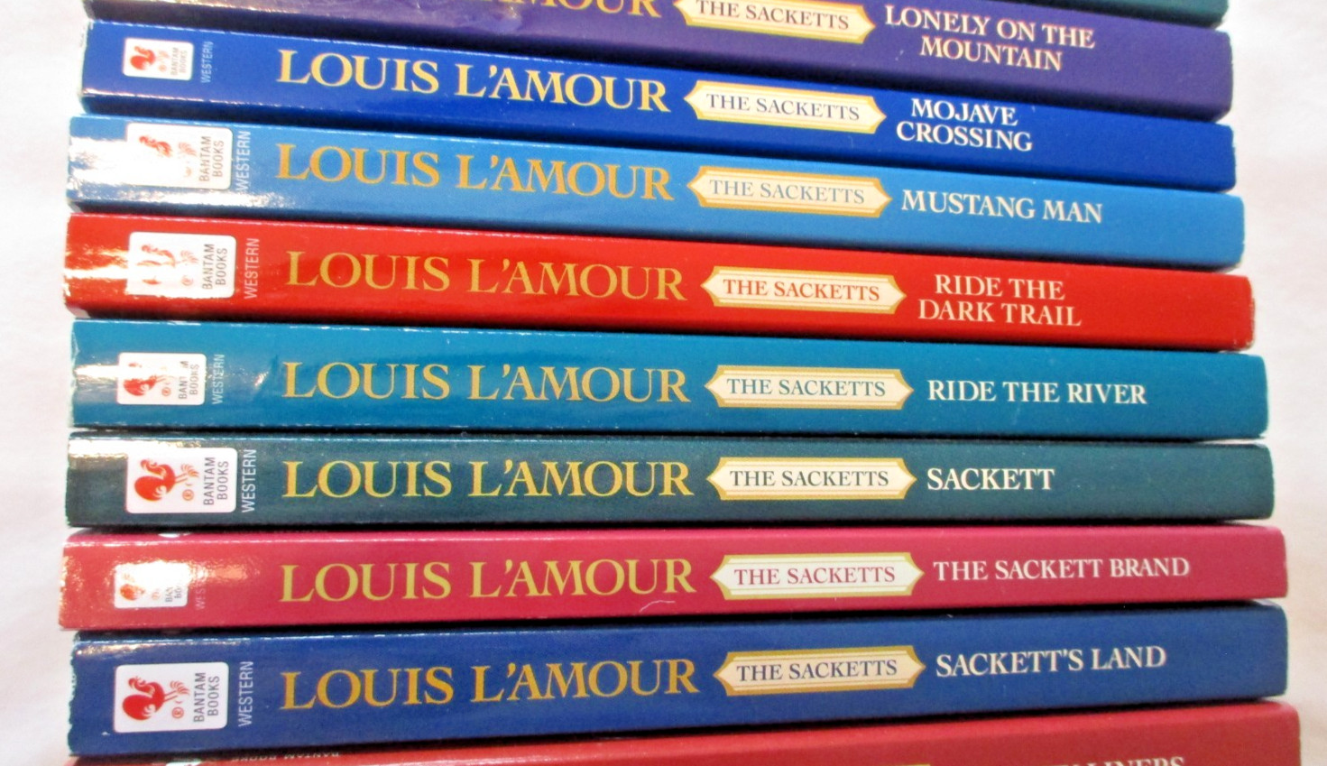 LOUIS L’AMOUR 17 Book Set SACKETTS Series Vintage WESTERN Fiction BRAND LAND +