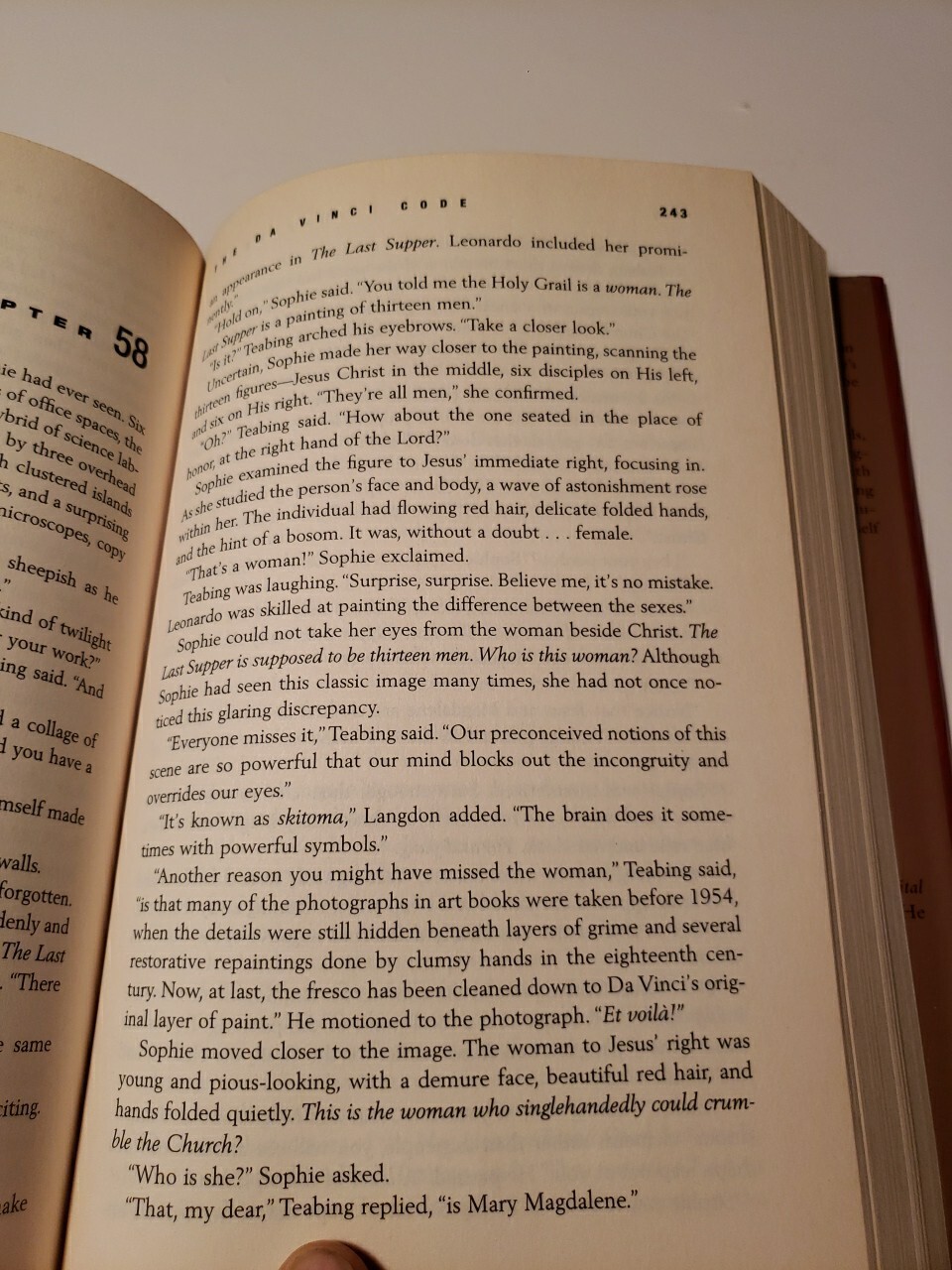 The Da Vinci Code 1st EDITION book w/ Skitoma & Lyon Print Error-Dan Brown 2003