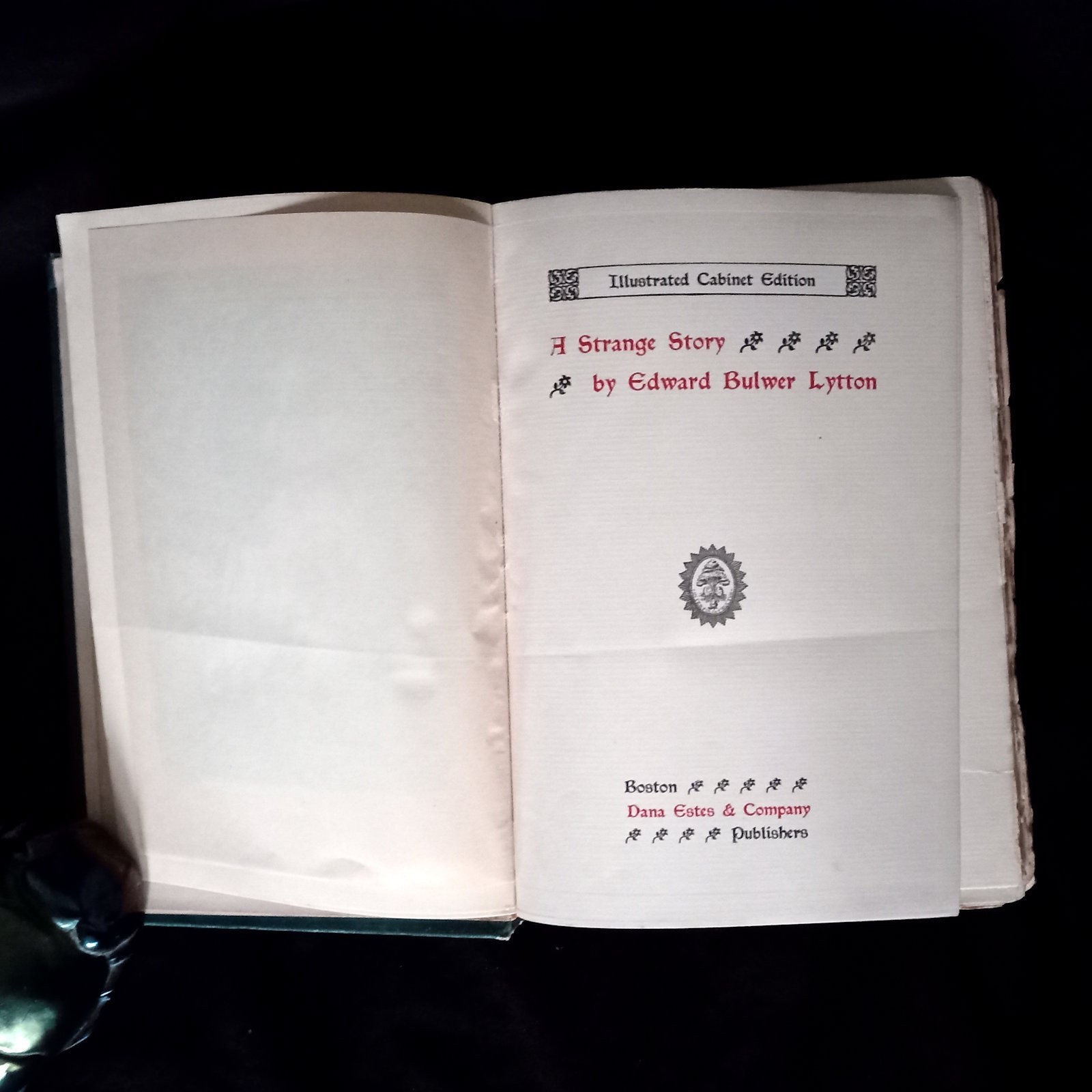 A Strange Story by Edward Bulwer Lytton, Dana Estes & Co circa 1900, HC, illus.