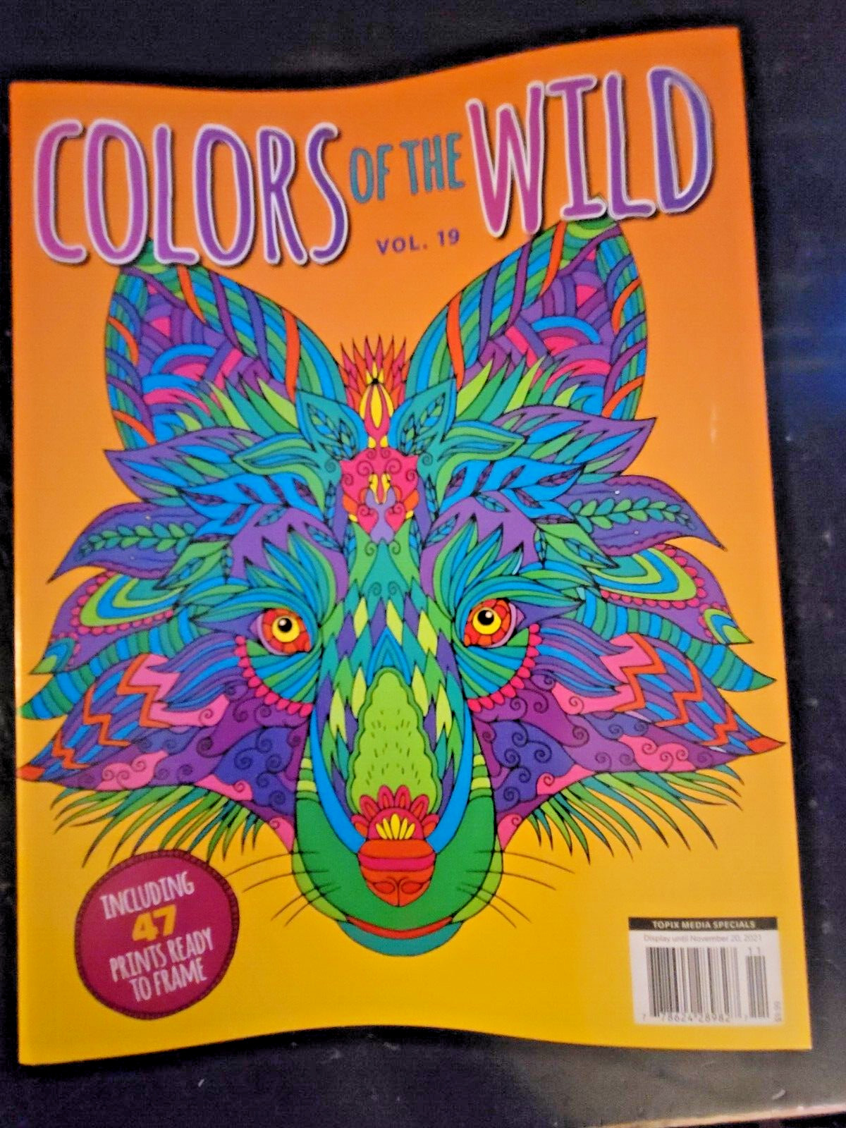 COLORS OF THE WILD Vol. 19 Adult Coloring Book With 47 Prints Ready To Frame!