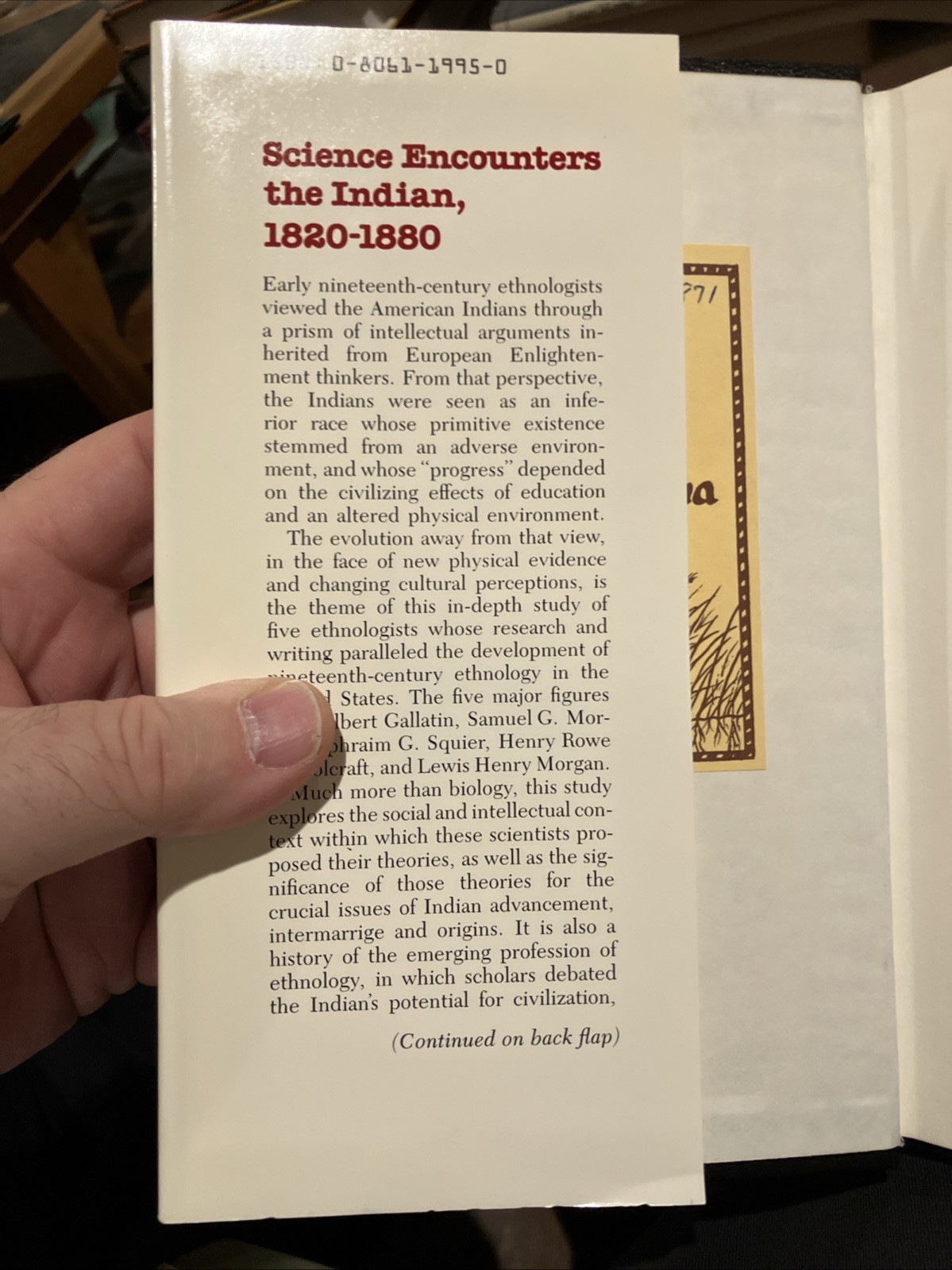 Science Encounters the Indian, 1820-1880: The Early Years of American Ethnology