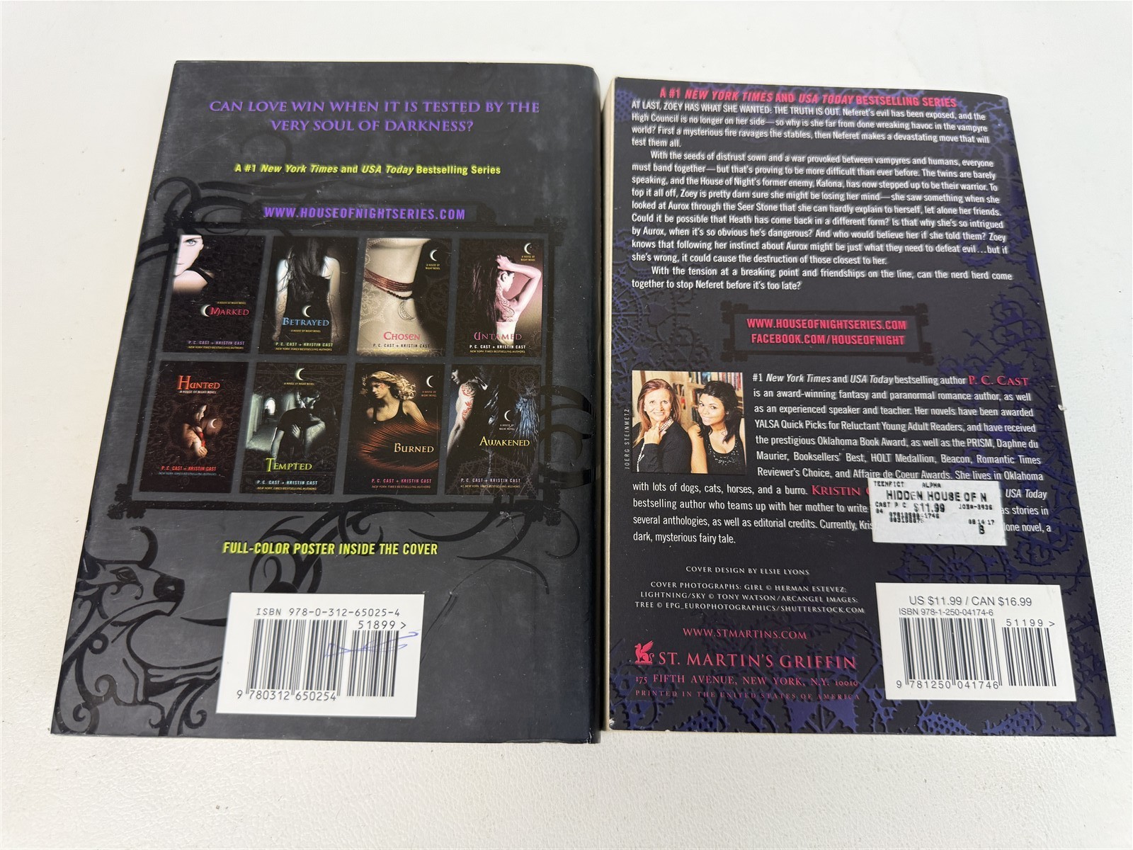 P C & Kristin Cast Complete Lot All 12 House of Night Novels