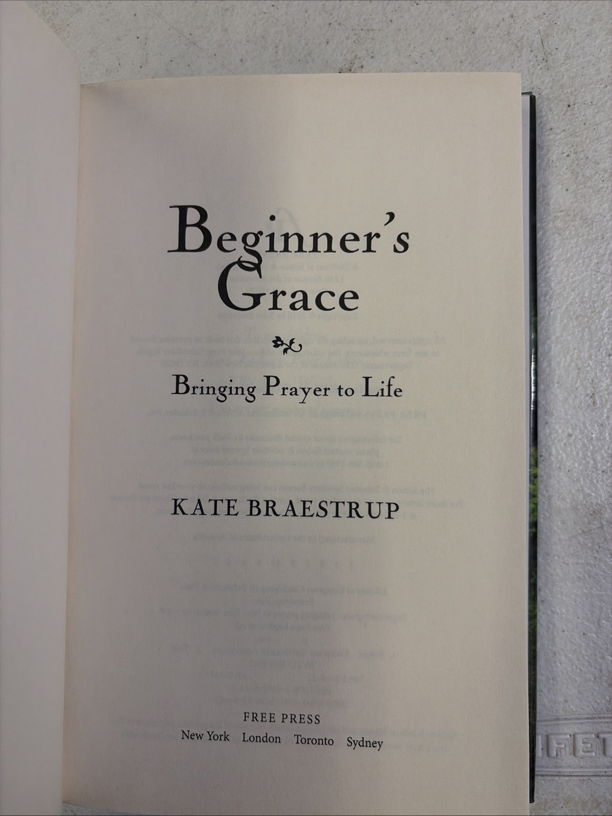 Beginner’s Grace : Bringing Prayer to Life by Kate Braestrup (2010, Hardcover)