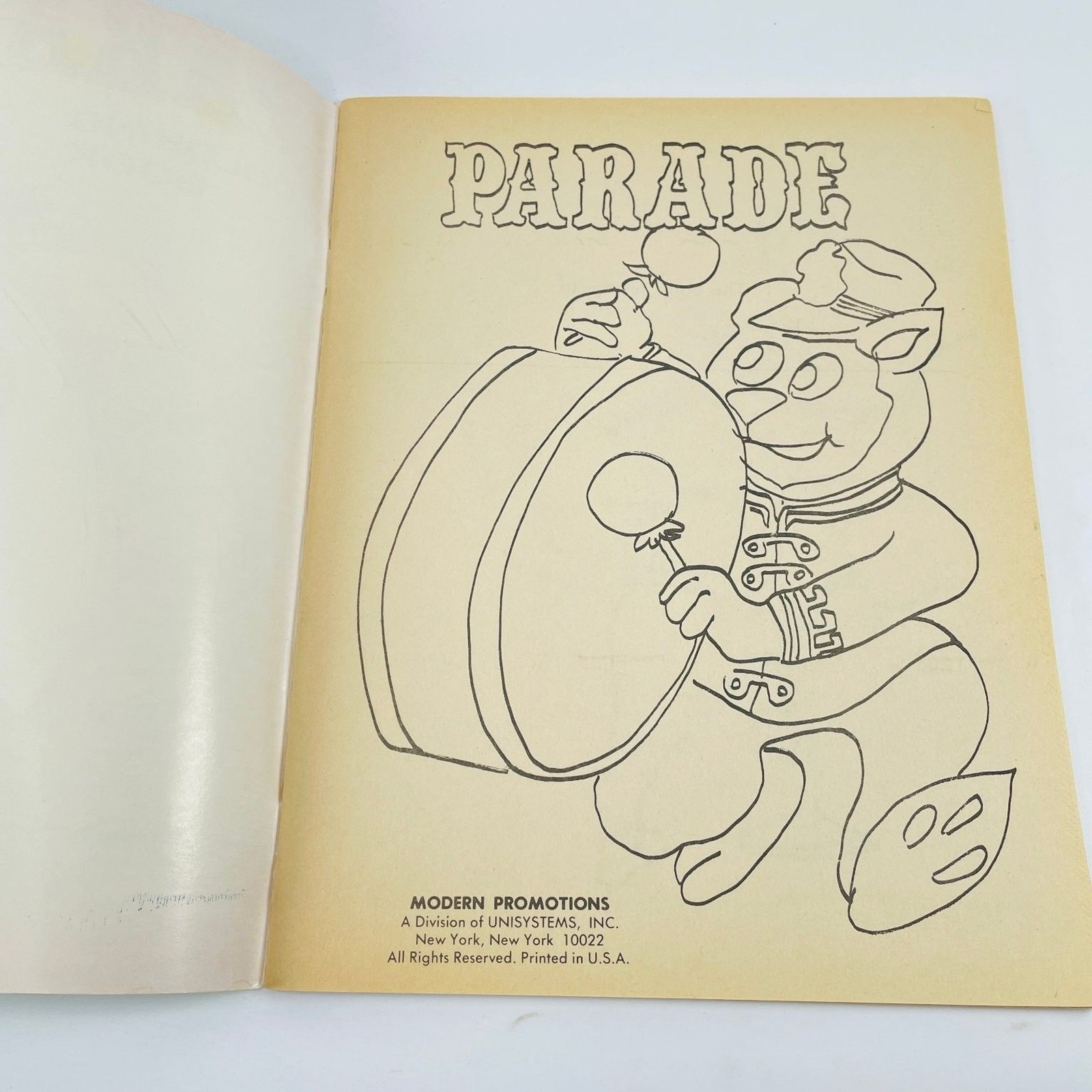 Parade Coloring Book Vintage 1960s Paperback Modern Promotions USA