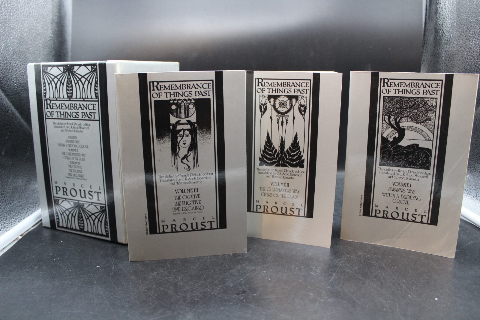 Marcel Proust Remembrance of Things Past 3 Volume Set Paperback Slipcase 1982