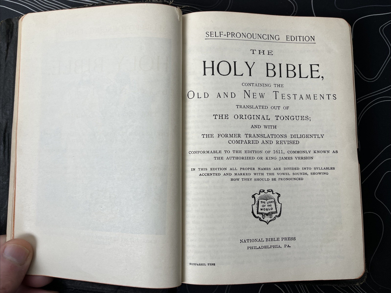Vintage National Bible Press Holy Bible Sunday School Scholars Edition KJV