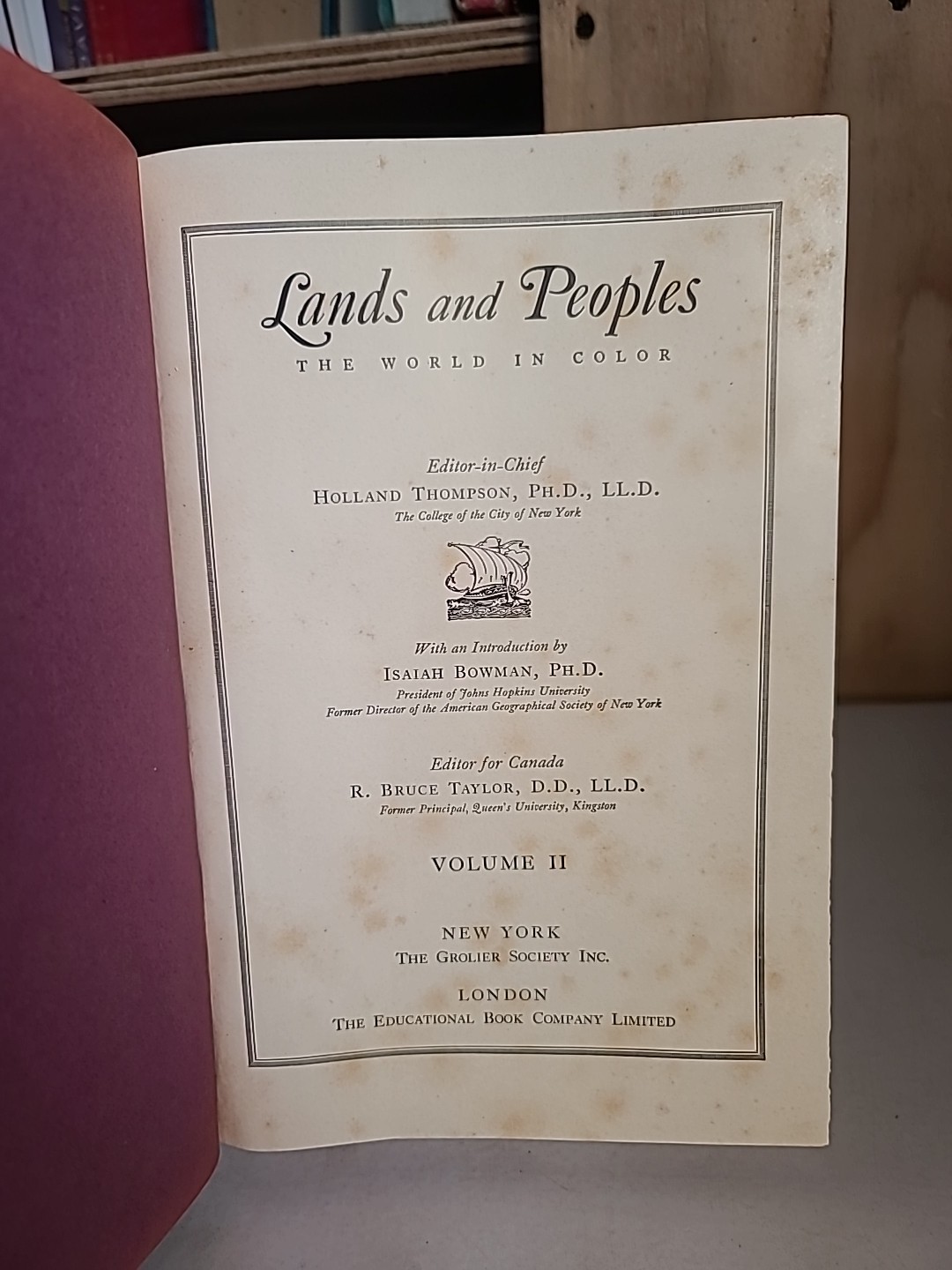 Lands and Peoples The World in Color Set of 5 Hardcover Volumes Grolier