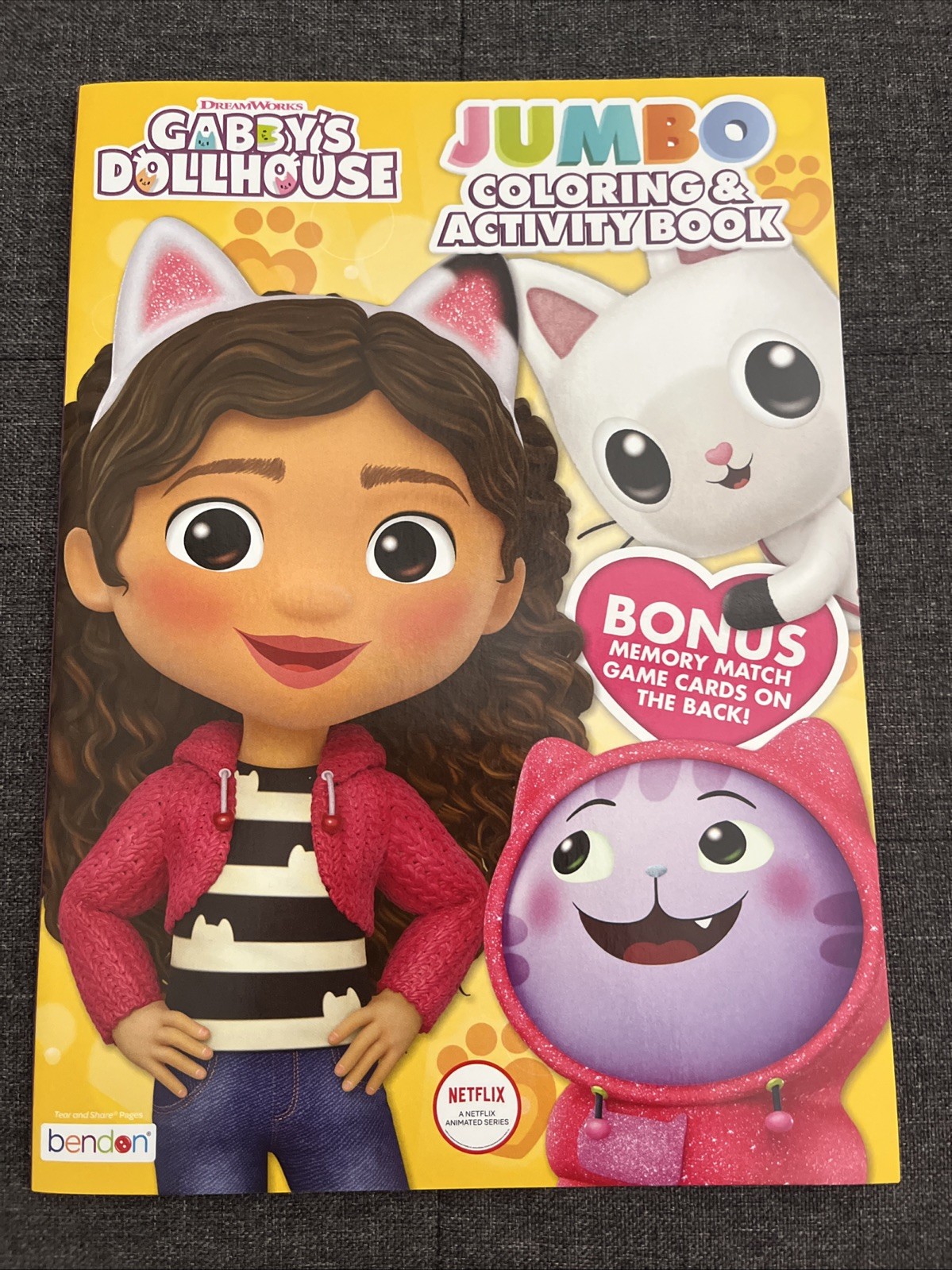 Gabby’s Dollhouse Jumbo Coloring & Activity Book Puzzles & Games Bonus Bracelets