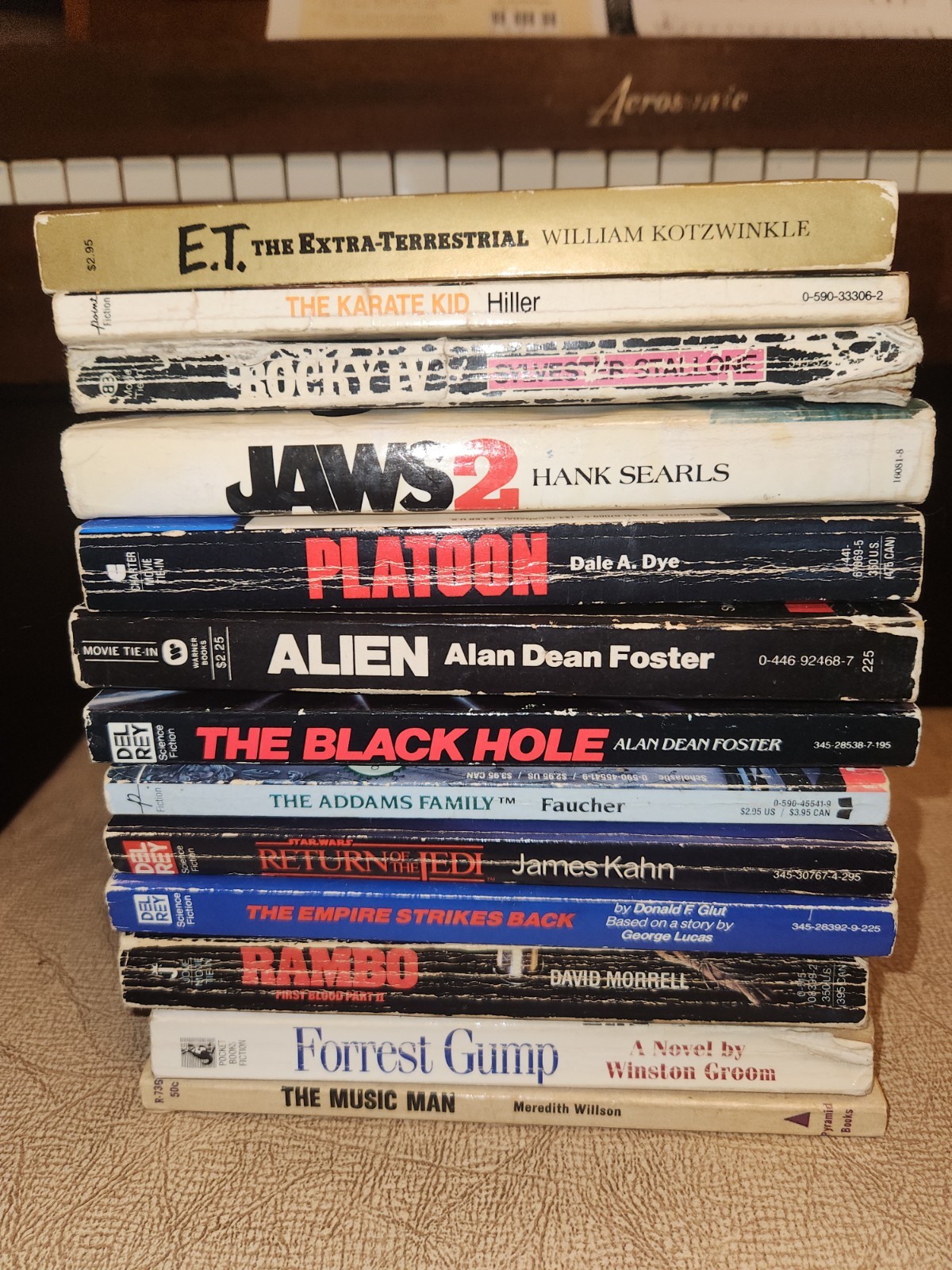 13 Vintage Movie Novelization Paperback Books – E.T., Rambo, Alien, Jaws 2