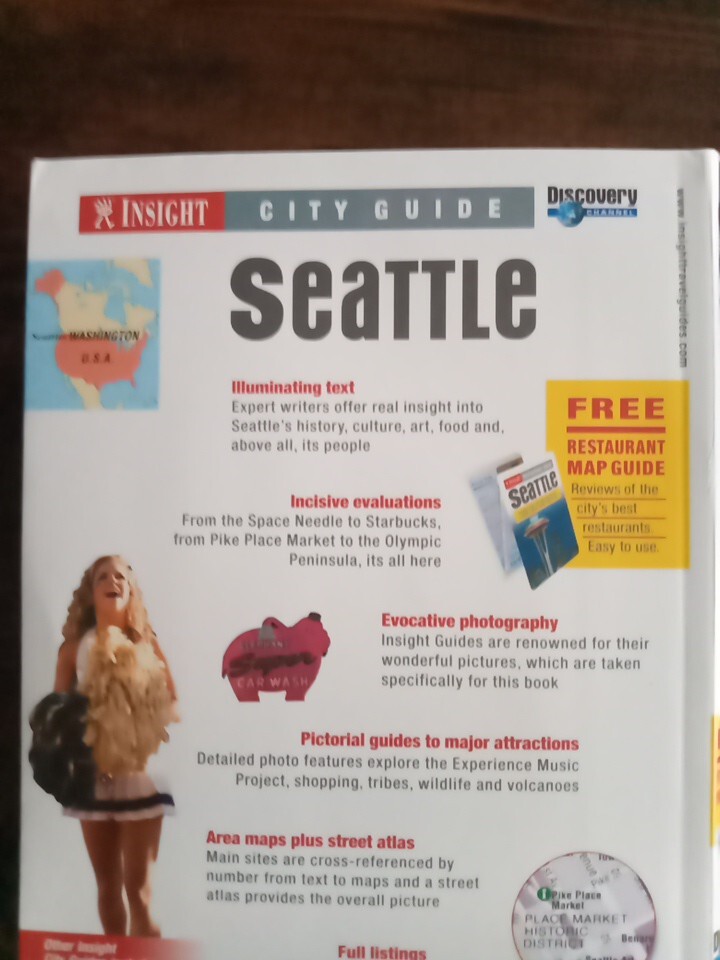Seattle Insight City Guide guidebook. 2007, New, 265 pages, Color