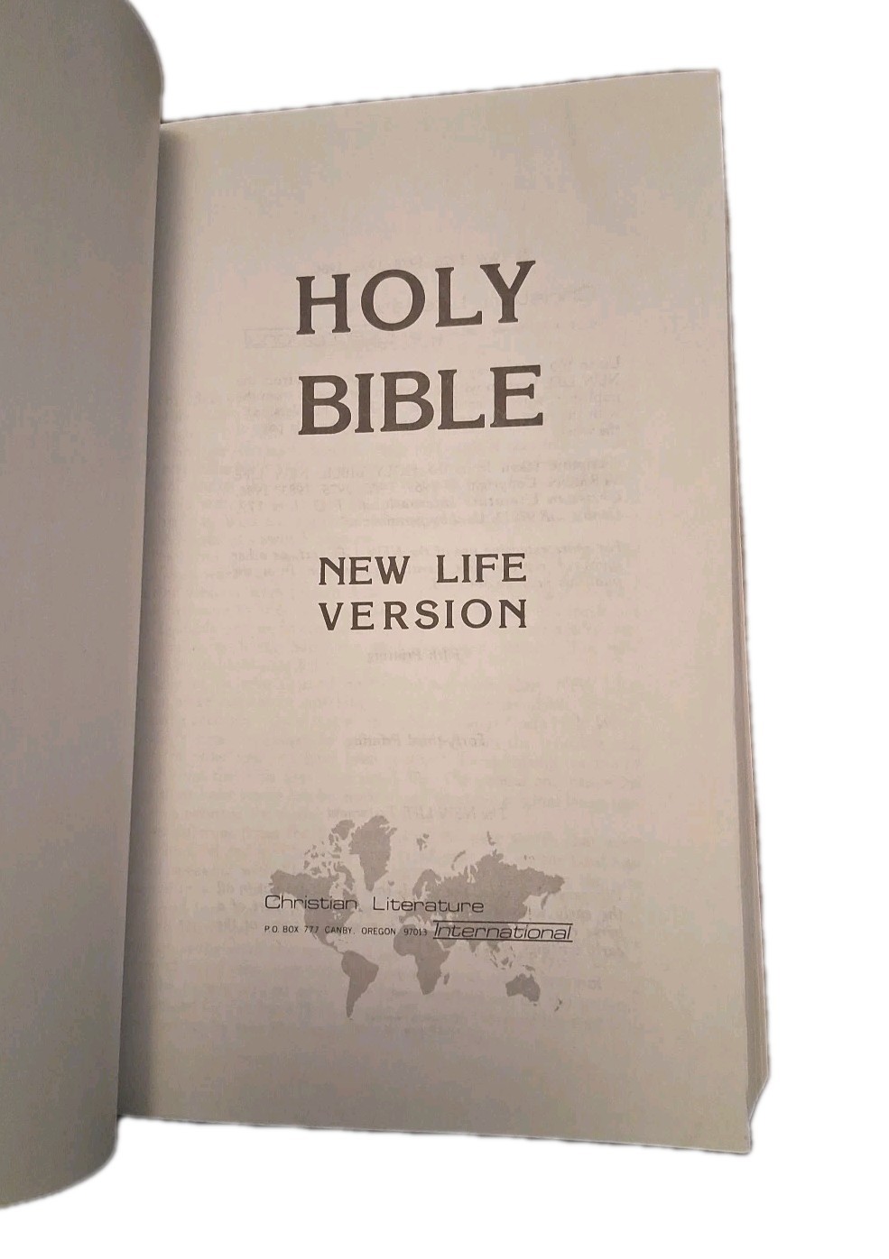 HOLY BIBLE ~ NEW LIFE VERSION 1986 Victor Books Brown Softcover 5th Print
