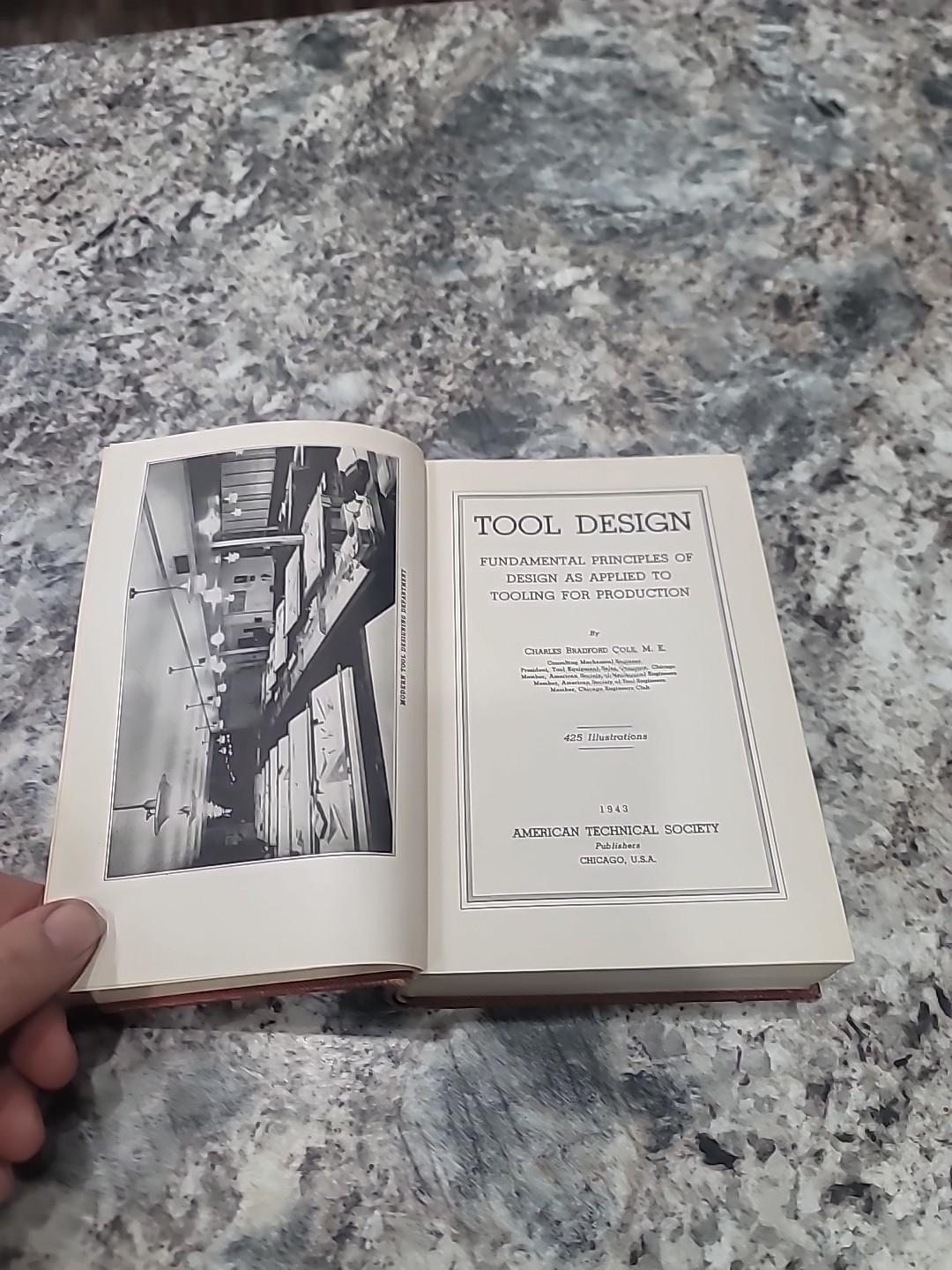Tool Design By C.B. Cole 1943 Hardcover 498 Pages Illustrated