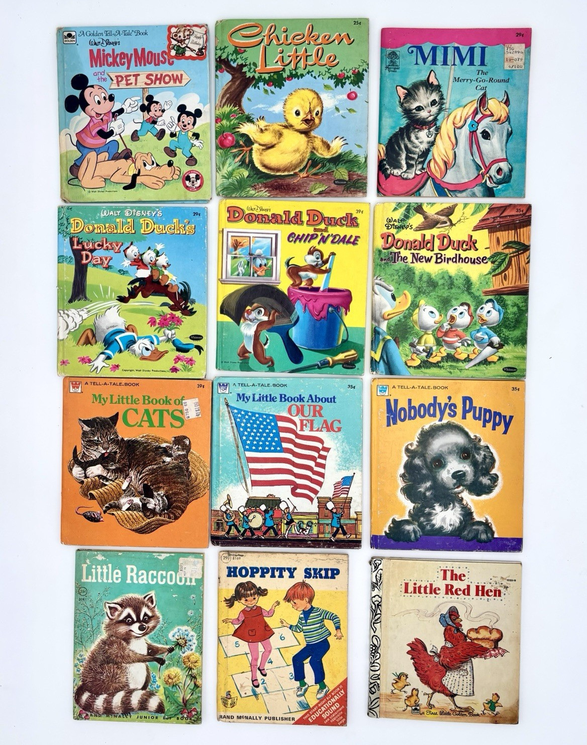 Little Golden Book Lot of 12 Illustrated PB Disney & Animals Ages 4-8