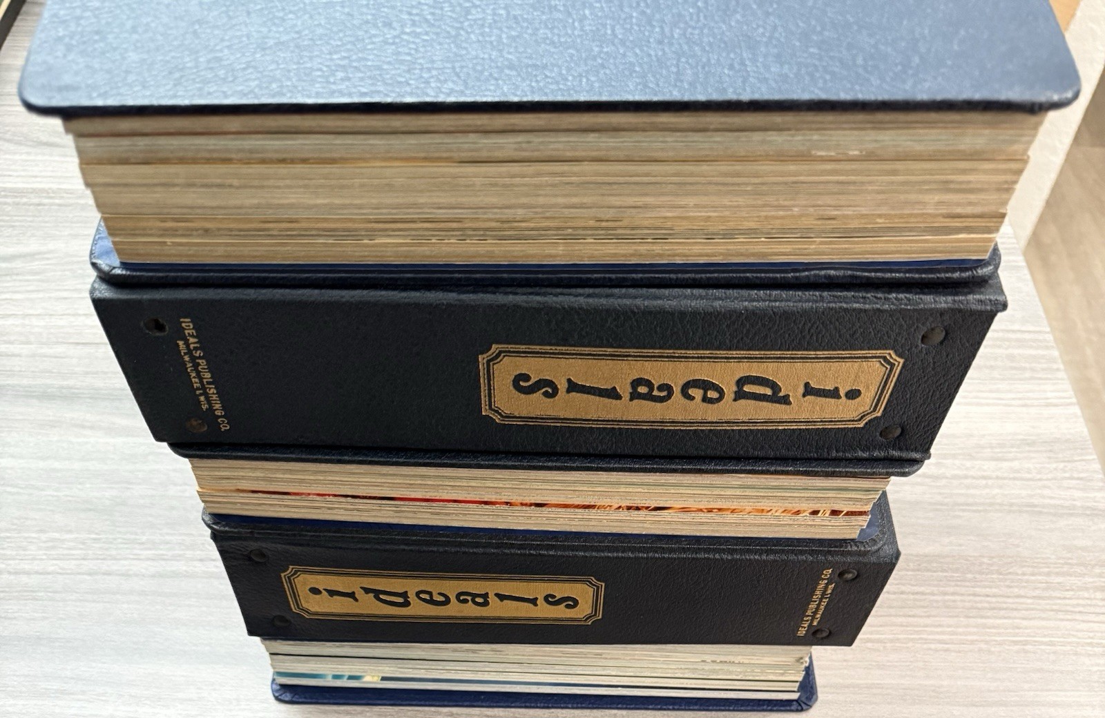 5 Huge Leather HC Binders of Ideals Magazine Lot Paperback Books 1955 – 1961