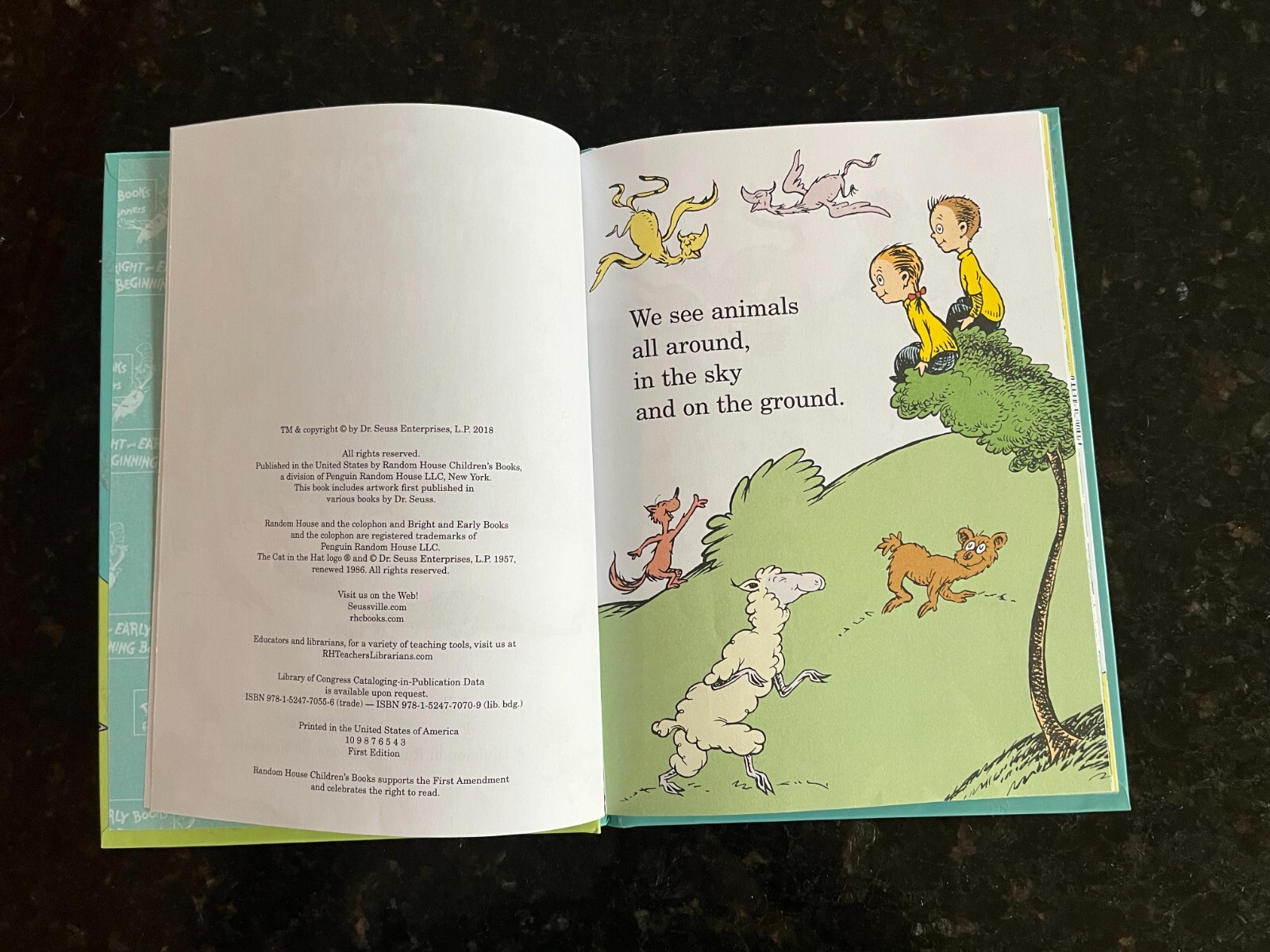 Dr Seuss Book of Animals Beginner Book Hardcover 6.75″ x 9.25″ #2