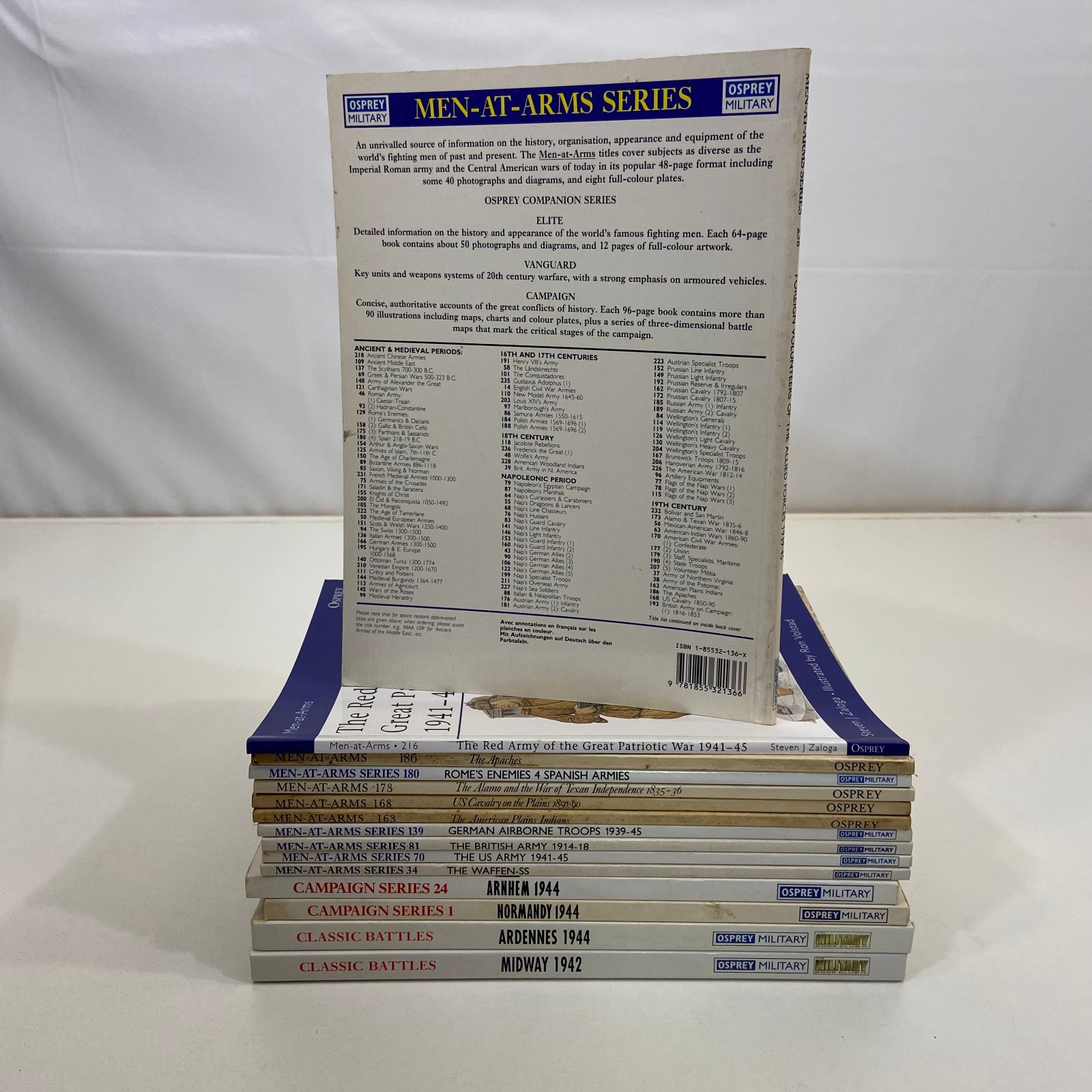 Osprey Military History 15 Book Lot Men At Arms Campaign Normandy Alamo Waffen