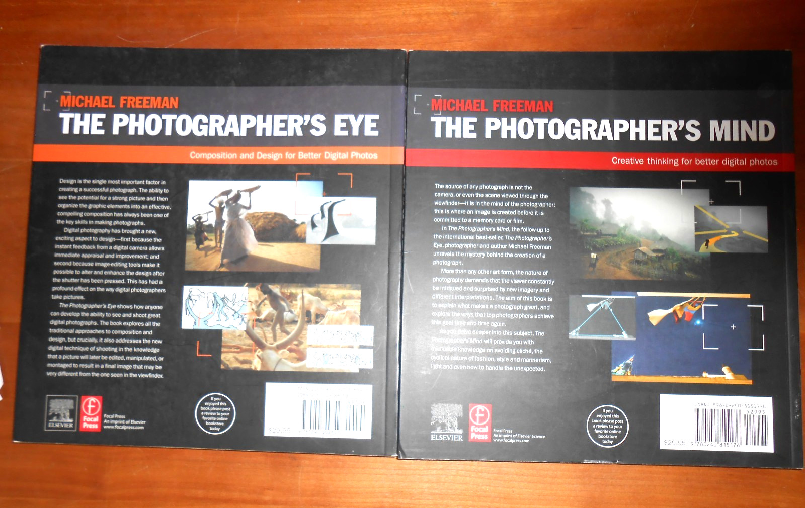 Lot of 2 Michael Freeman THE PHOTOGRAPHER’S EYE & MIND – TPB VGC