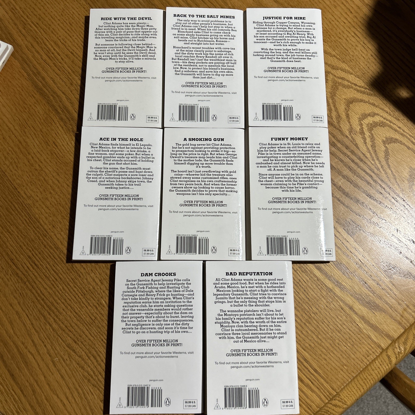 The Gunsmith Book Lot #388 To #395 by J. R. Roberts 8 Books