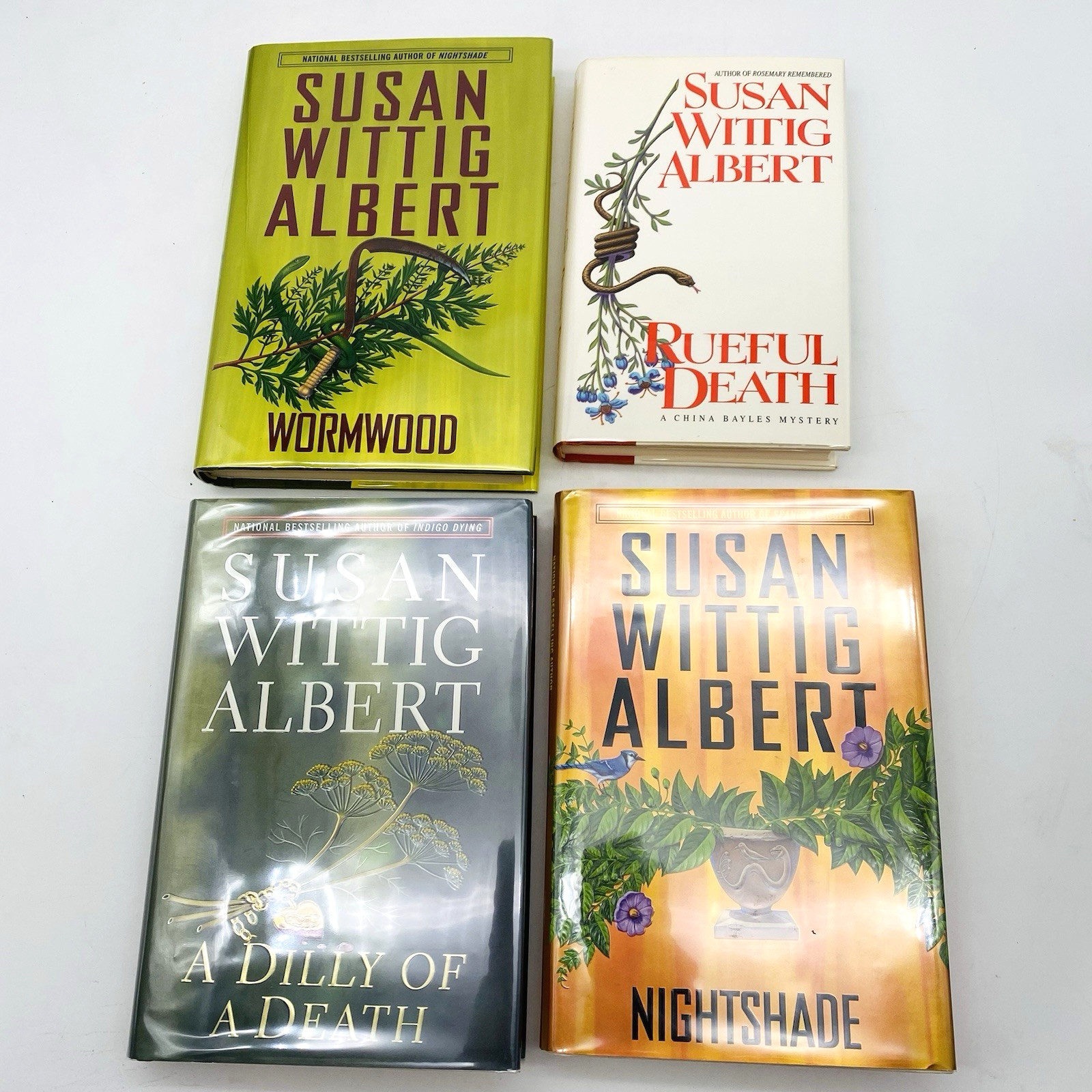 4 SIGNED China Bayles Novels First/First Susan Wittig Albert Hardcover Dust Jkt