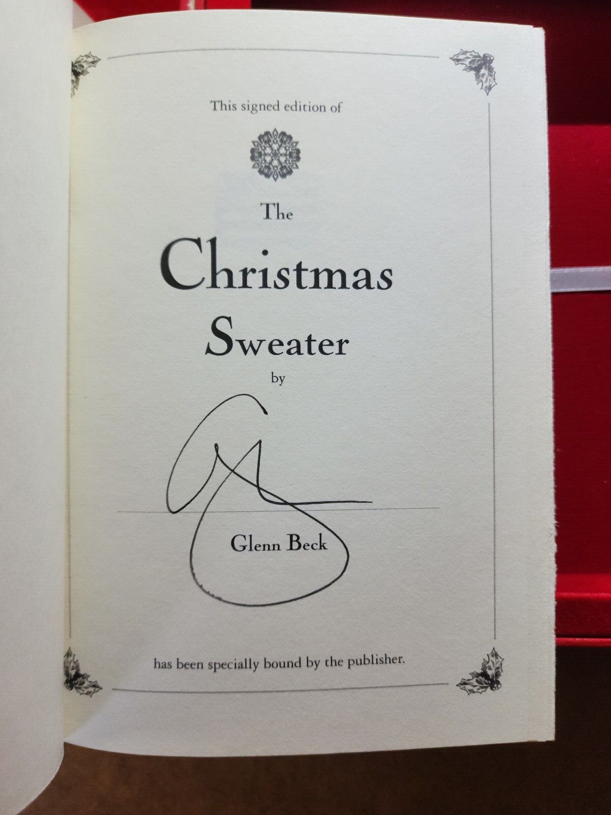 Glenn Beck – THE CHRISTMAS SWEATER – Boxed Hardcover w/DJ – SIGNED by Beck w/COA