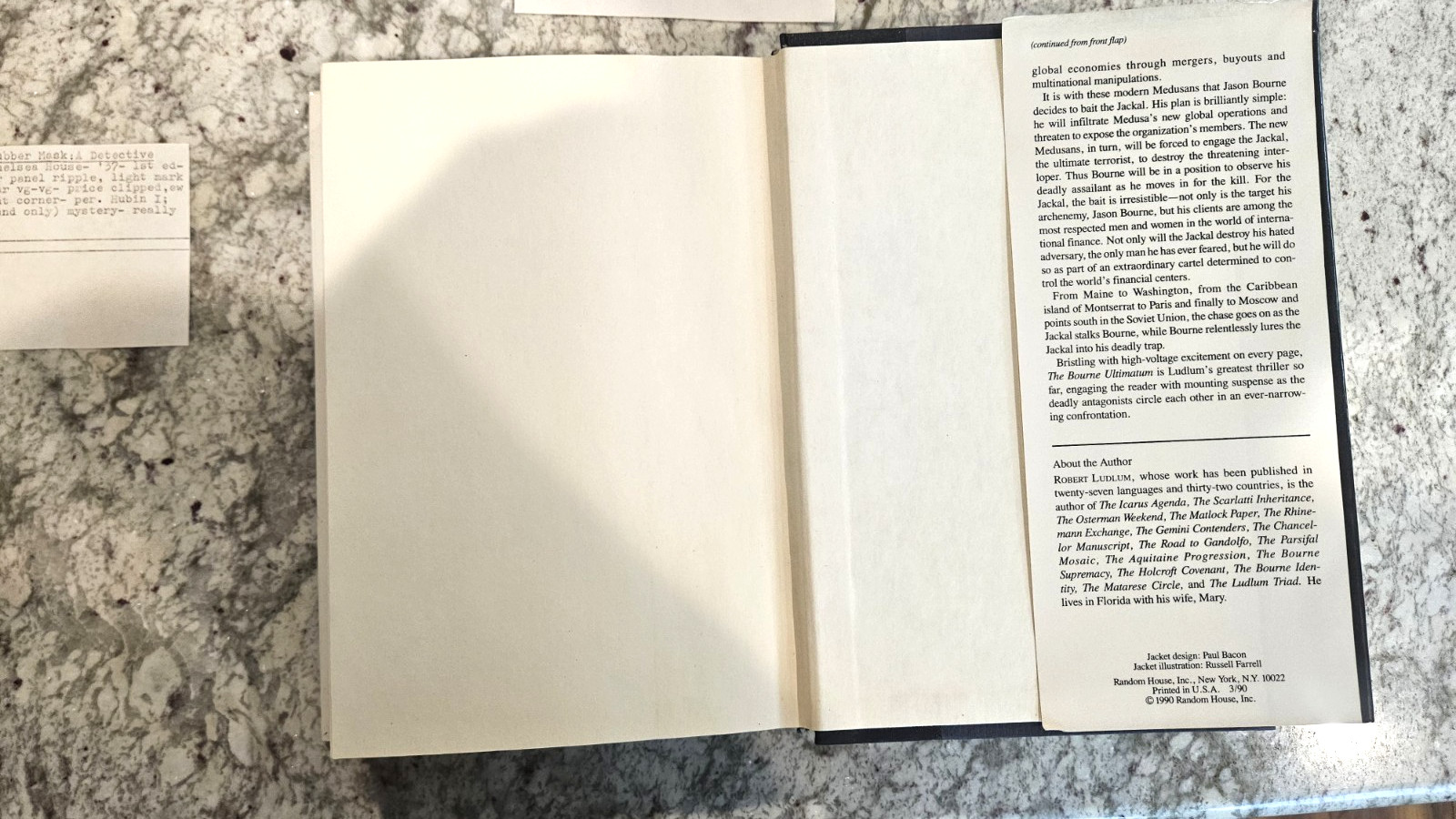 The Bourne Ultimatum by Robert Ludlum 1st Edition (1992, Hardcover)