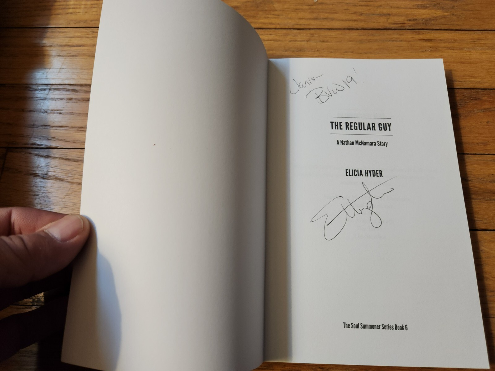 Elicia Hyder SIGNED The Regular Guy Nathan McNamara 2018 First Edition COA