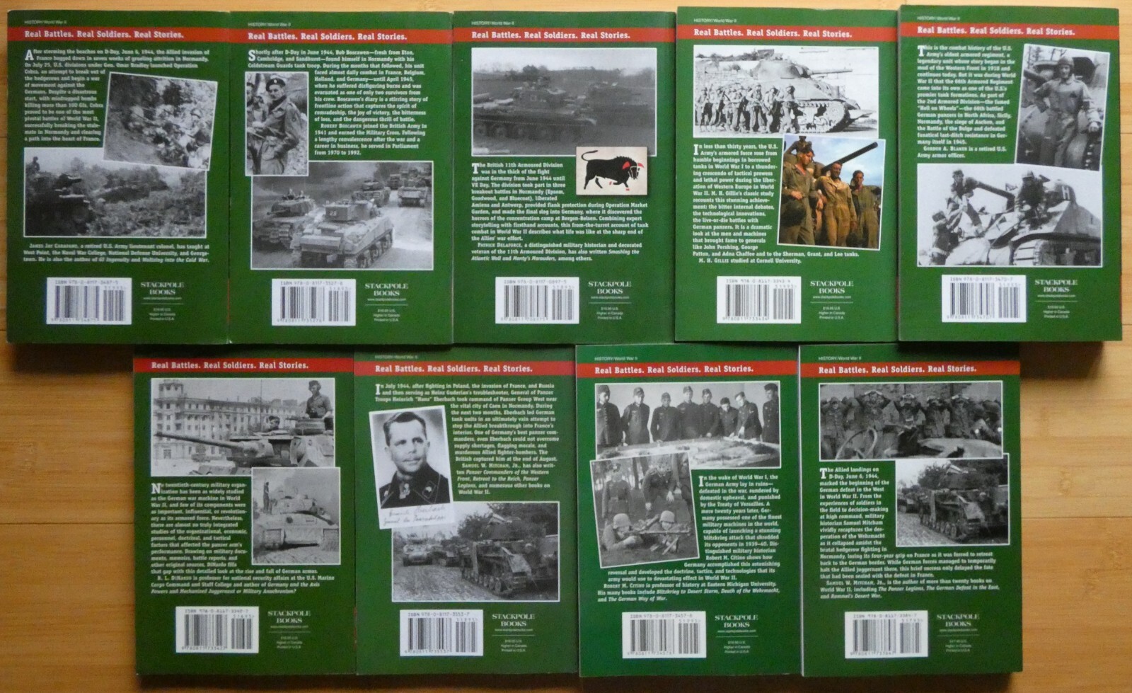Lot of 9 Stackpole Military History Series, Incl. After D-Day + others, TPB/LN