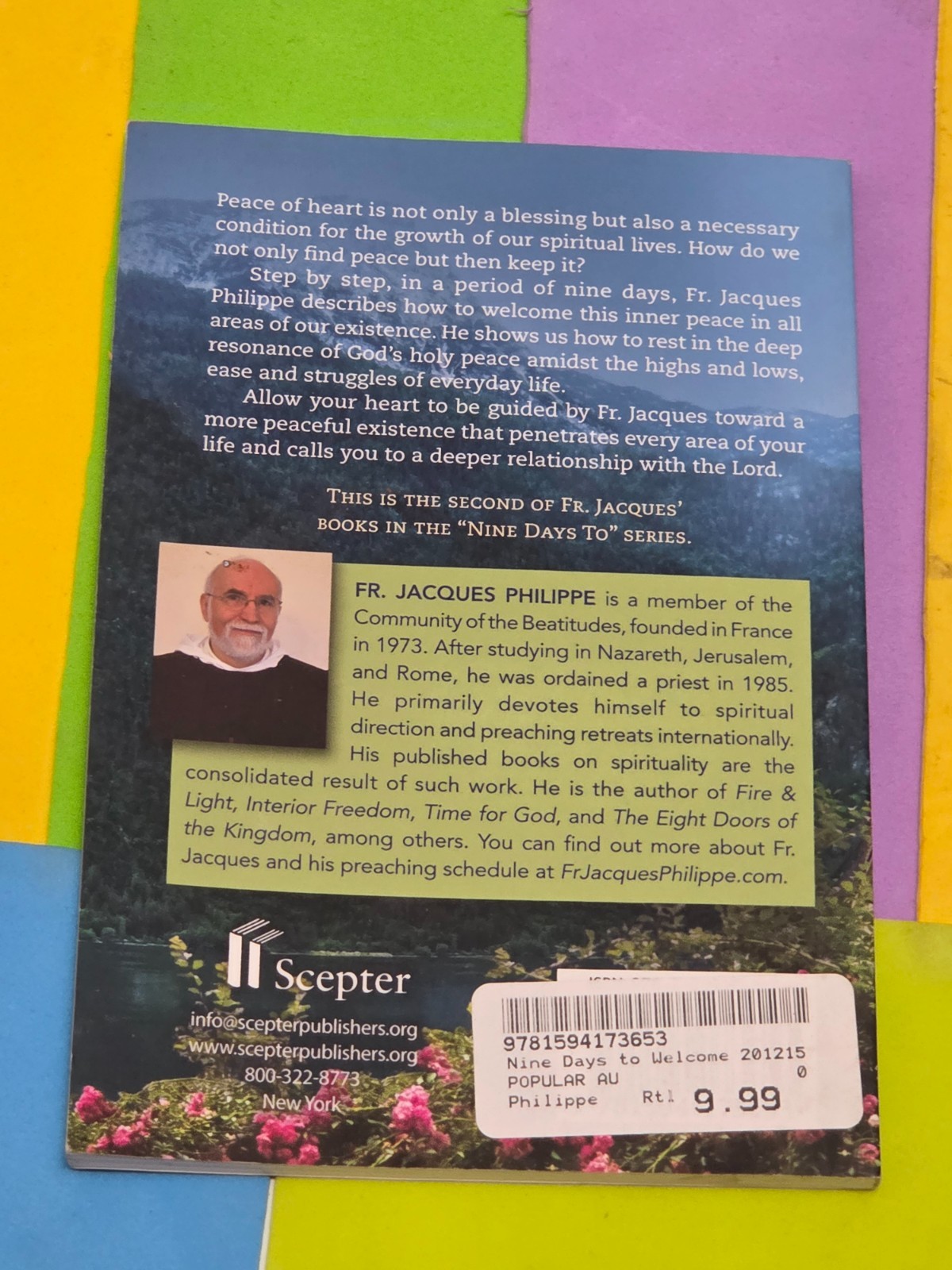NINE DAYS TO WELCOME PEACE, JACQUES PHILIPPE, TRADE PAPERBACK, 2020,