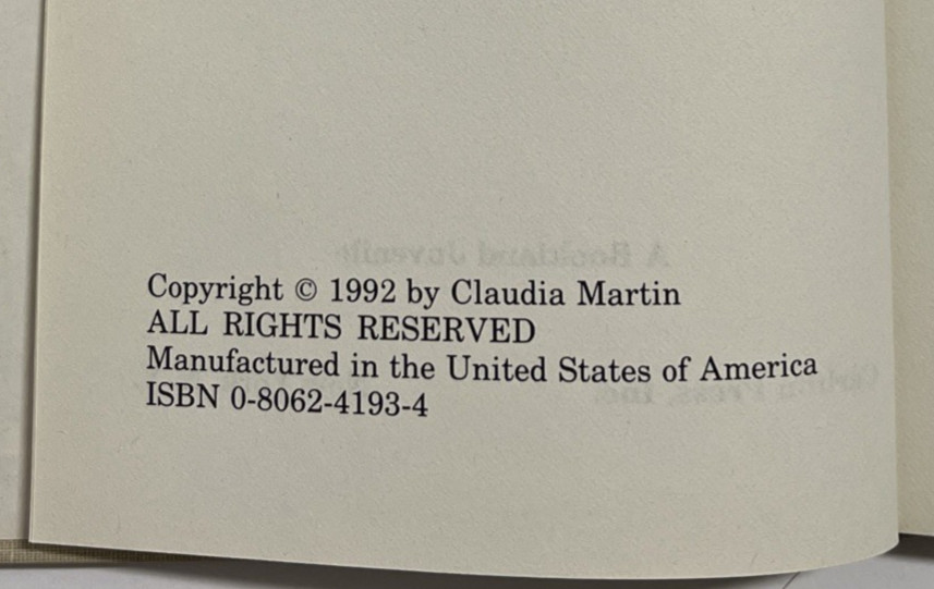 Seven Stars Of Christmas Claudia Martin 1992 First Edition SIGNED HC/DJ Rare