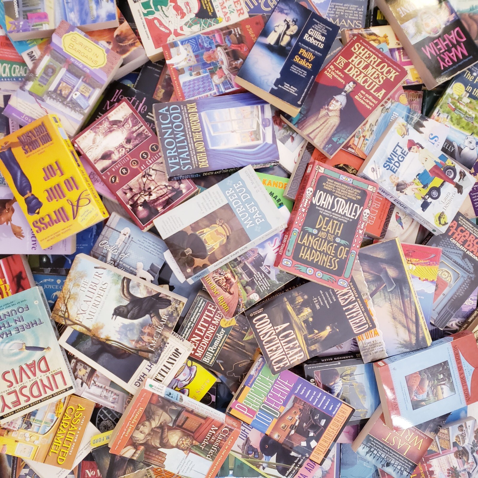 Random Pick Box Huge Big Lot 50 Cozy Mystery Novel Mass Market Book Mixed Author