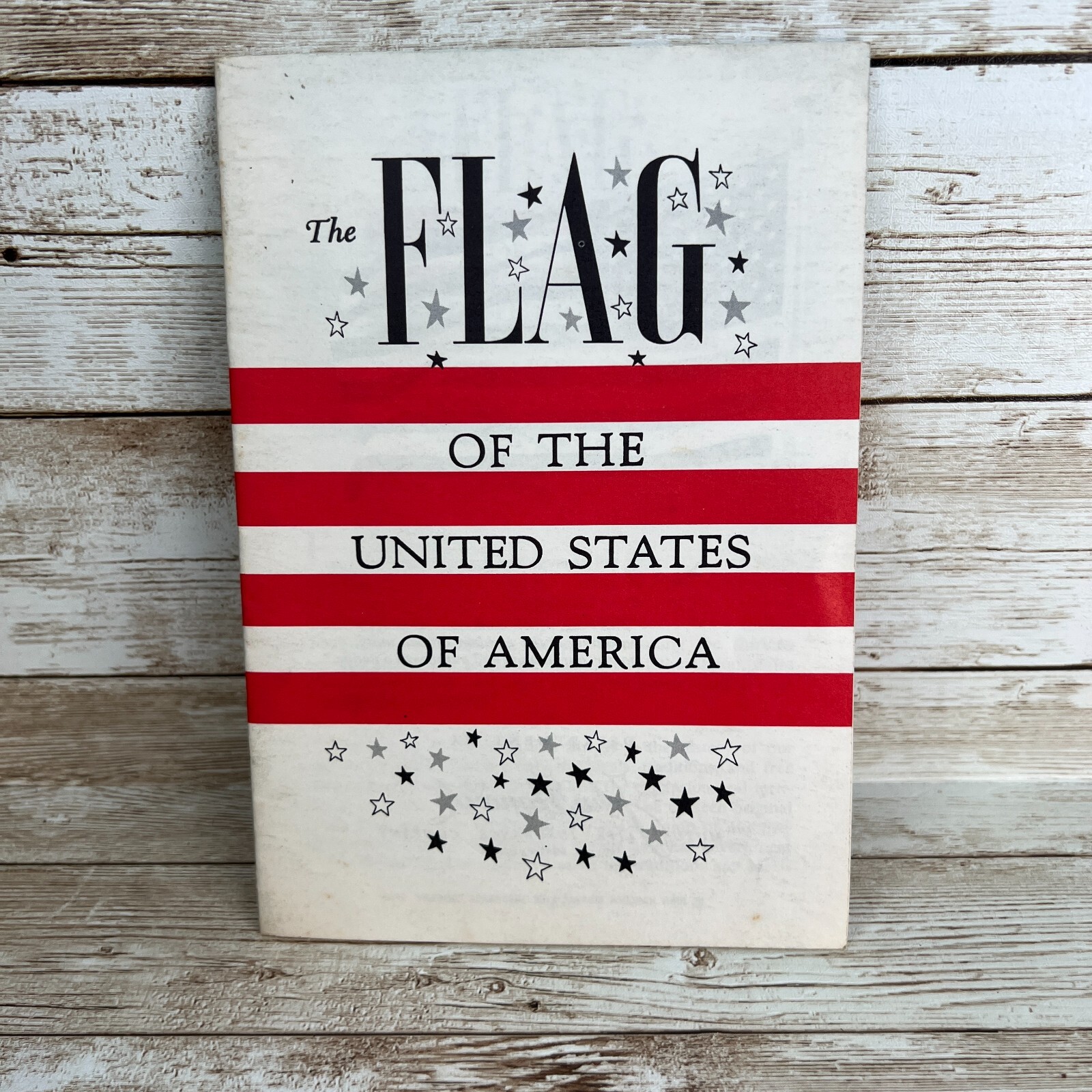 Vtg 1960 Book Flag Of United States of America John Hancock Life Insurance USA