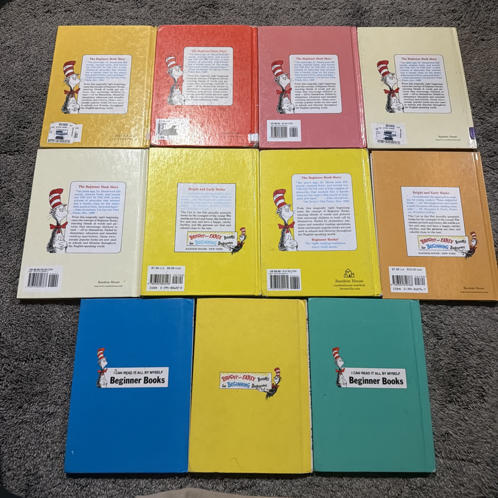 Lot Of 11 Vintage Dr Suess Hardcover Books 1960-1993 Wocket in My Pocket