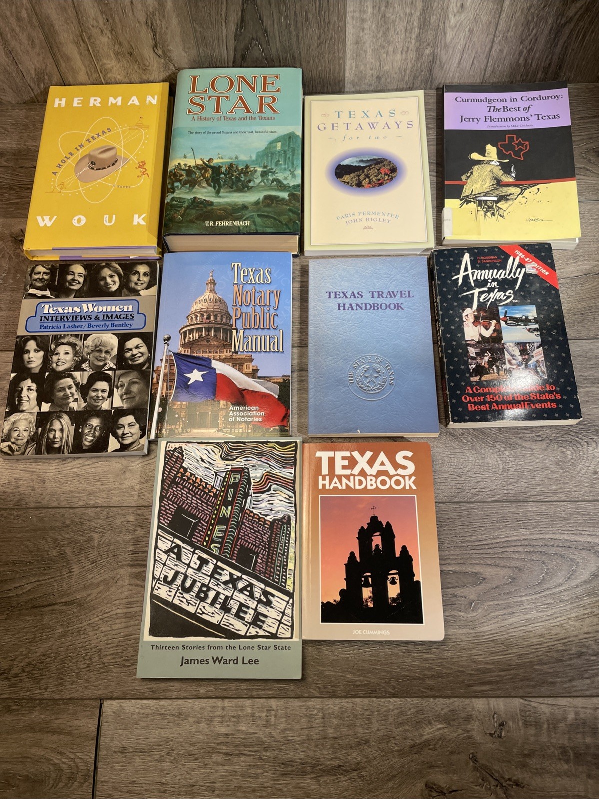 Texas Book Lot 10 Books History Fiction Travel Humour University Press