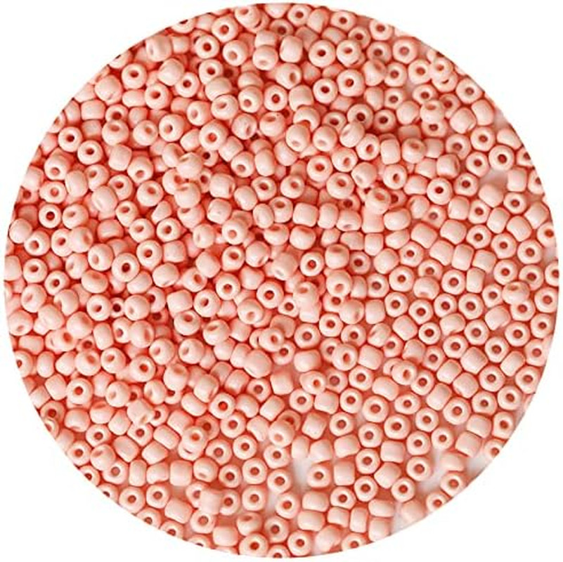 Light Pink Color 4mm Seed Beads About 1200pcs/100Grams in Bag, 6/0 Glass Craft B