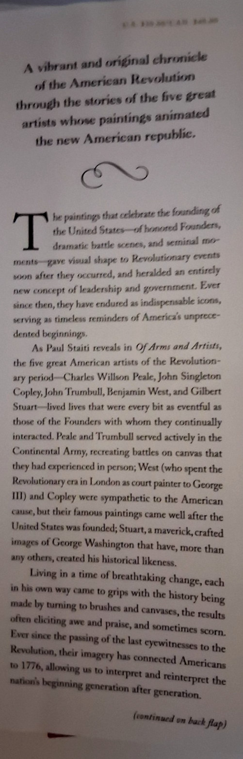 Of Arms and Artists by Paul Staiti (American Revolution Thru Painters’ Eyes)