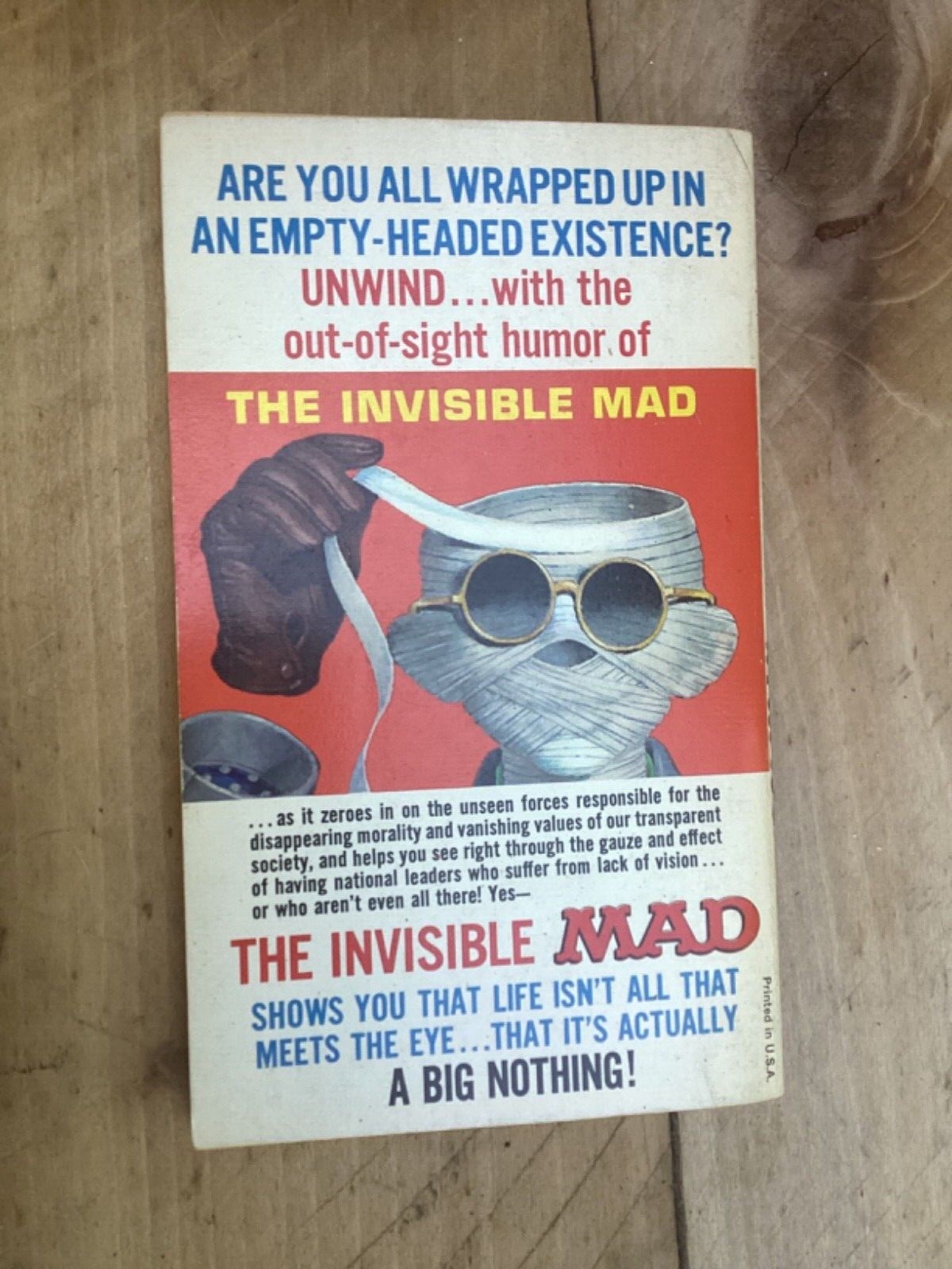 The Invisible MAD Paperback Warner 2nd Printing $1.25 Free Shipping
