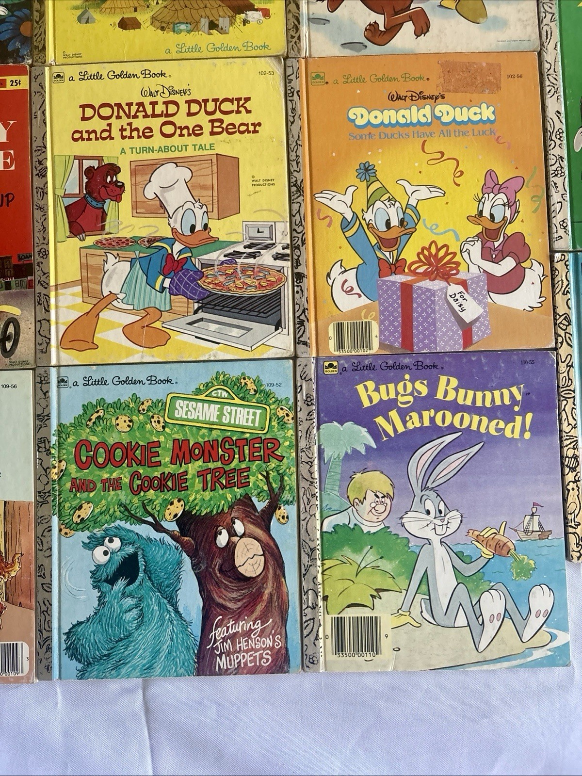 Vintage Little Golden Book Lot Of 14 Walt Disney Sesame Street Looney Toons
