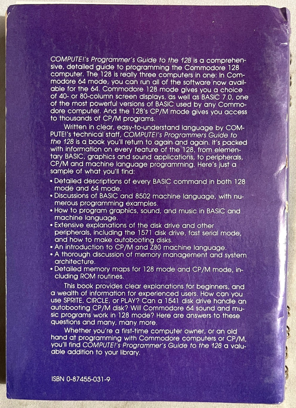 Compute!’s 128 Programmer’s Guide Editors of Compute! Books Publication 1984