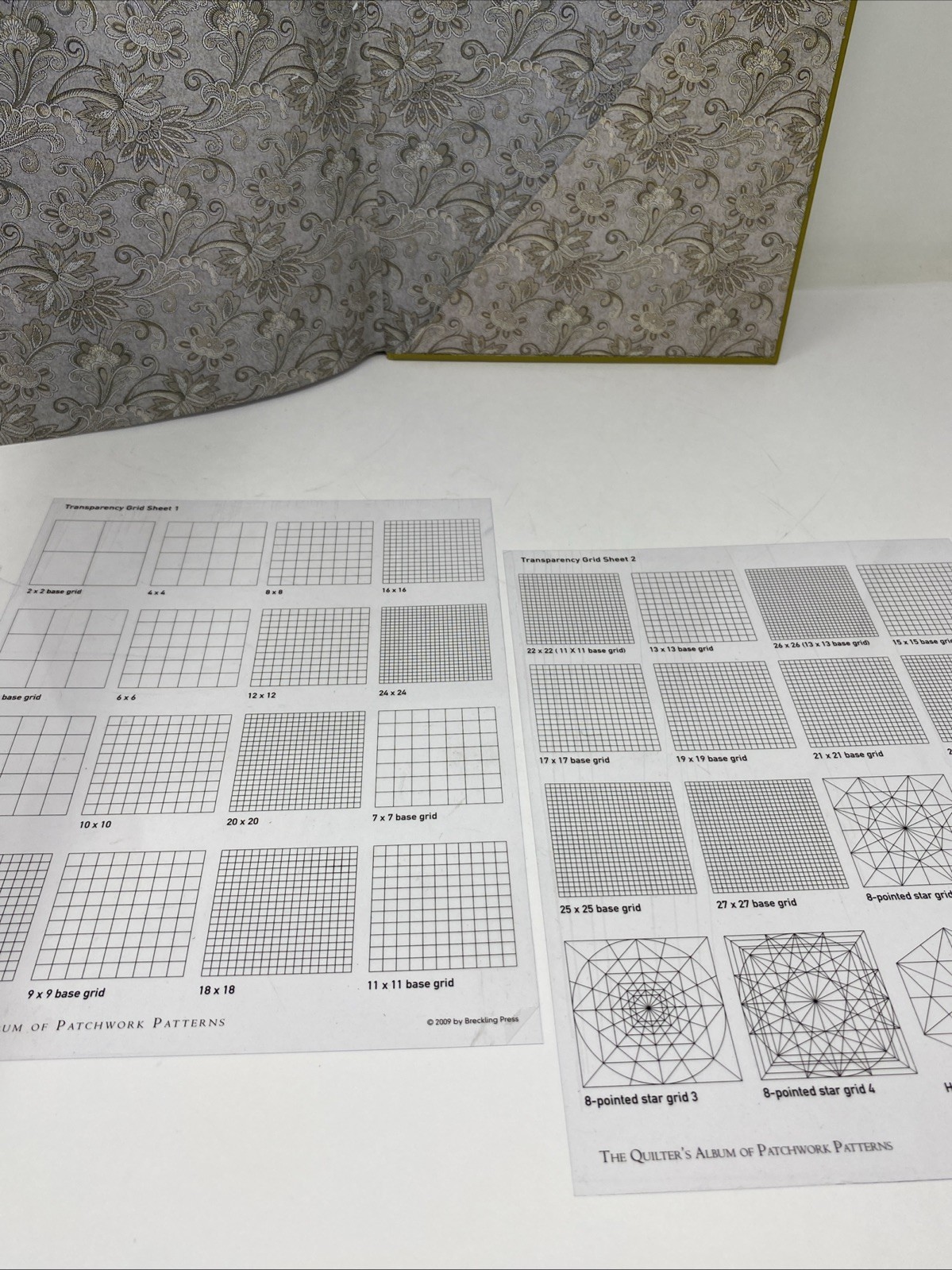 Quilter’s Album of Patchwork Patterns 4050 Pieced Blocks w/ Plastic Grid Sheets