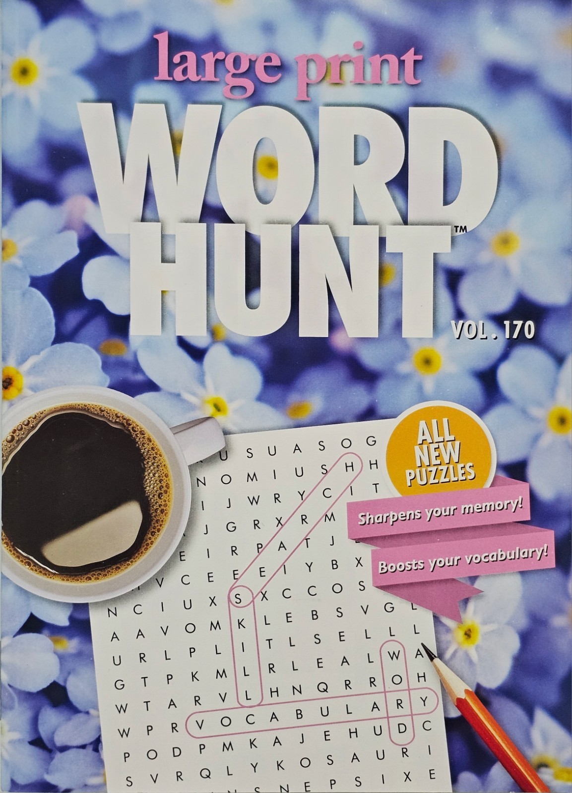 4 New Papp Puzzle Books Large Print Word Hunt Search Find Vol#169-172 Hobby Game