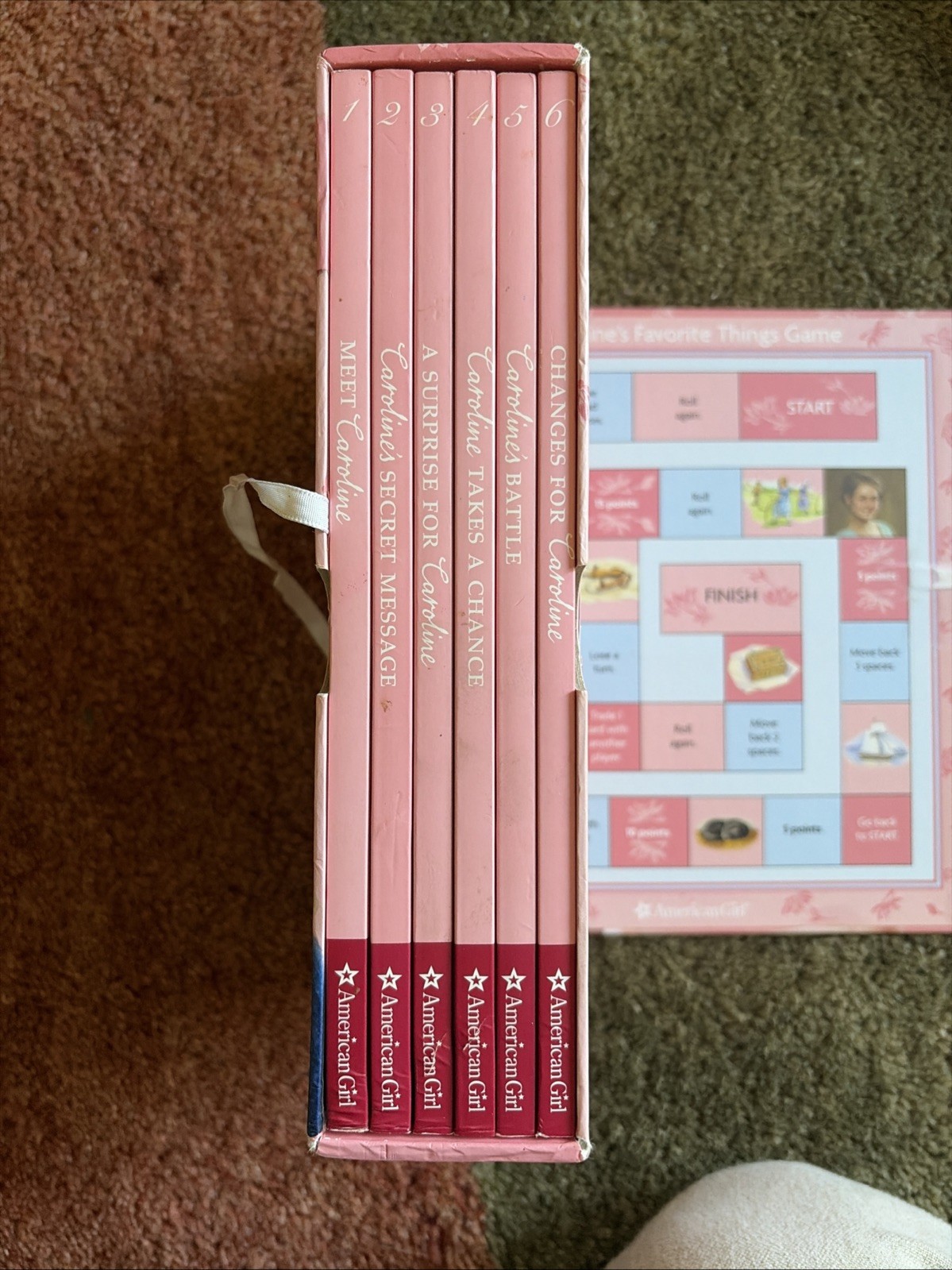 American Girl Caroline 1812 Box Set With Game Board By Kathleen Ernst