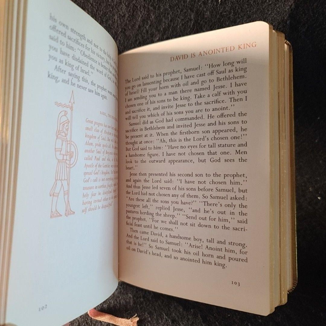 The Bible Story Vol. 1 Rev. Richard Beron 1959 The Catholic Press Hardcover
