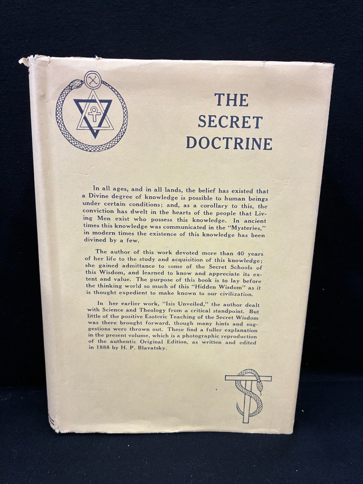 The Secret Doctrine Vol 1 & 2, By Blavatsky, Facsimile of 1888 Ed., 1974 MN5731