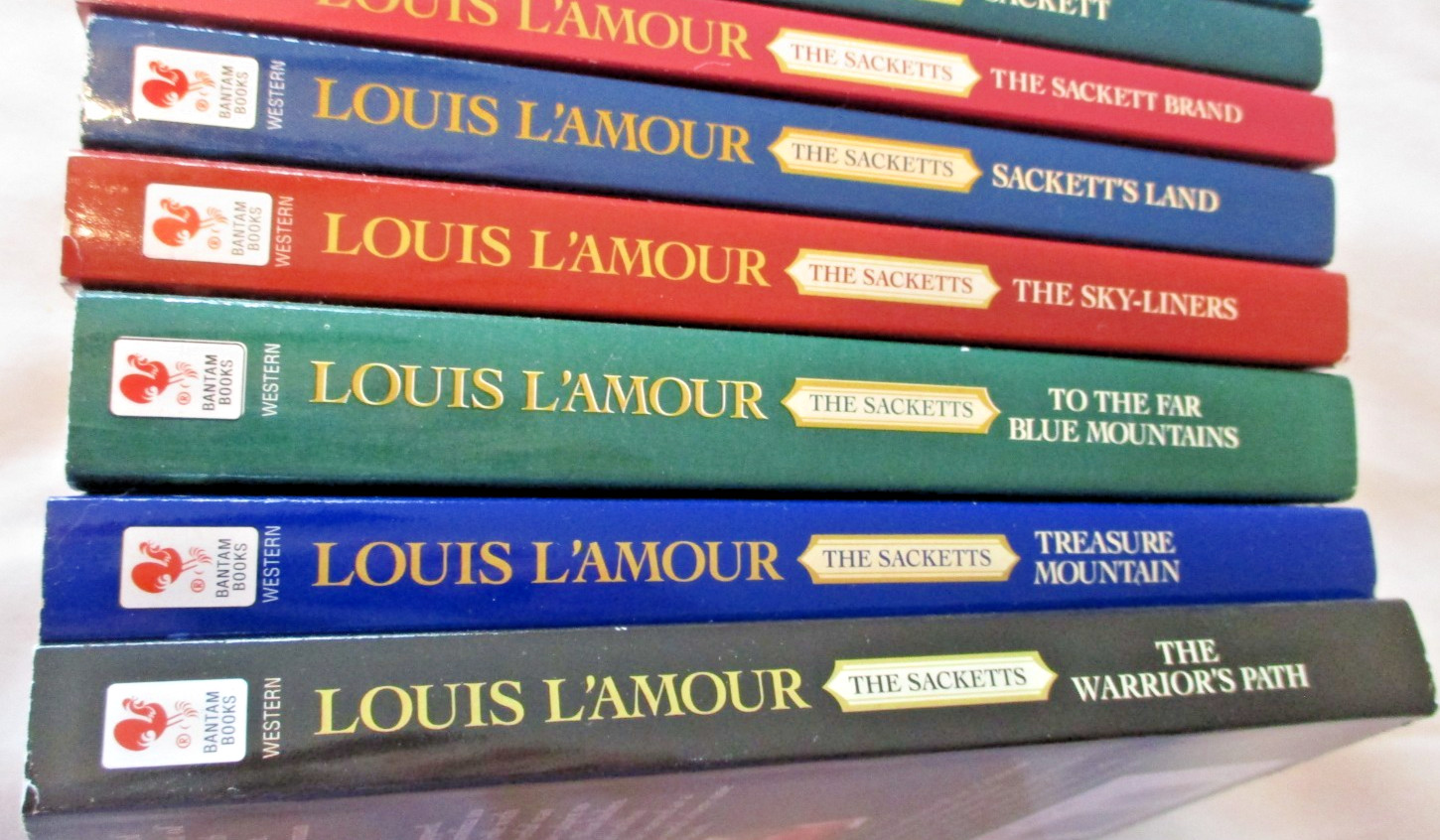 LOUIS L’AMOUR 17 Book Set SACKETTS Series Vintage WESTERN Fiction BRAND LAND +