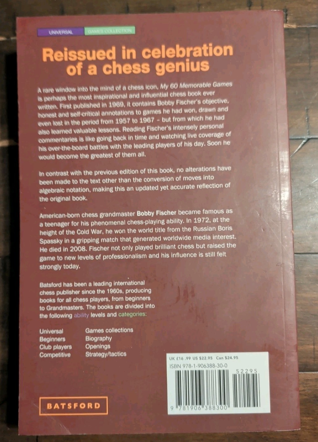 My 60 Memorable Games by Bobby Fischer, New